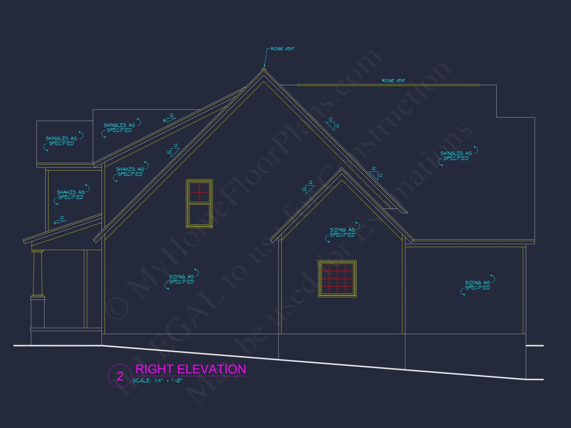 Modern Craftsman house Plan with 4 Bedrooms and Open Floor