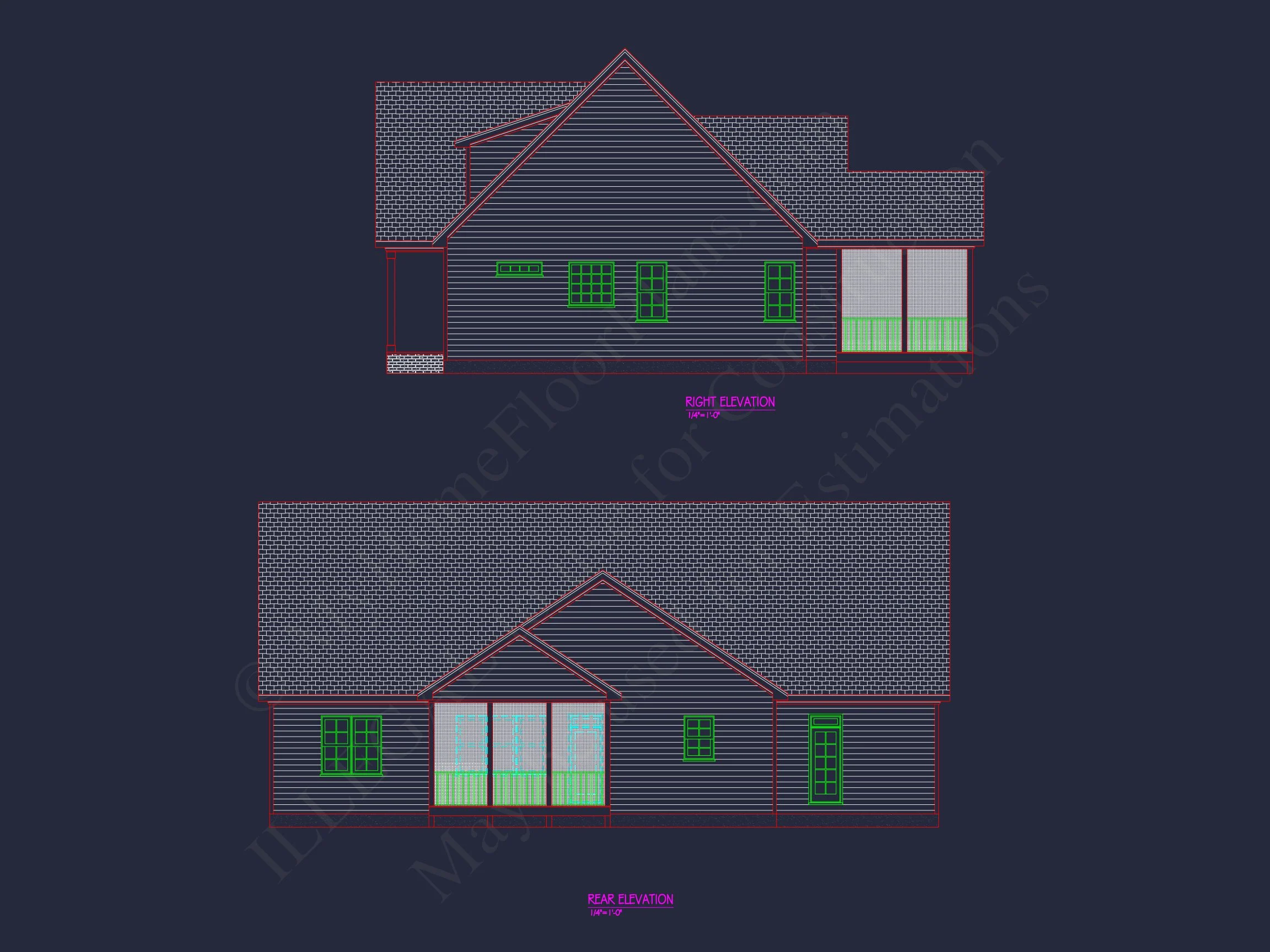 20-1786 HOUSE PLAN - Modern Traditional House Plan with CAD Architectural Designs 3 Modern Traditional house Plan with CAD Architectural Designs