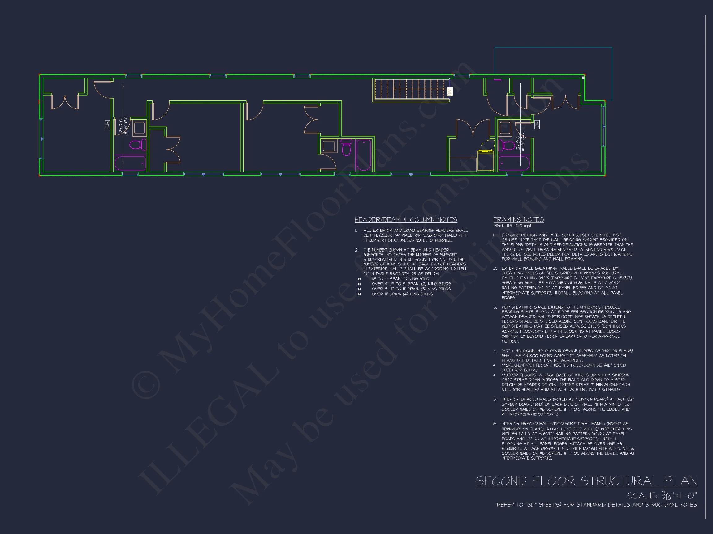 20-1671 HOUSE PLAN - Modern House Floor Plan with 2-Story Blueprint and CAD Designs 9 Modern house Floor Plan with 2-Story Blueprint and CAD Designs