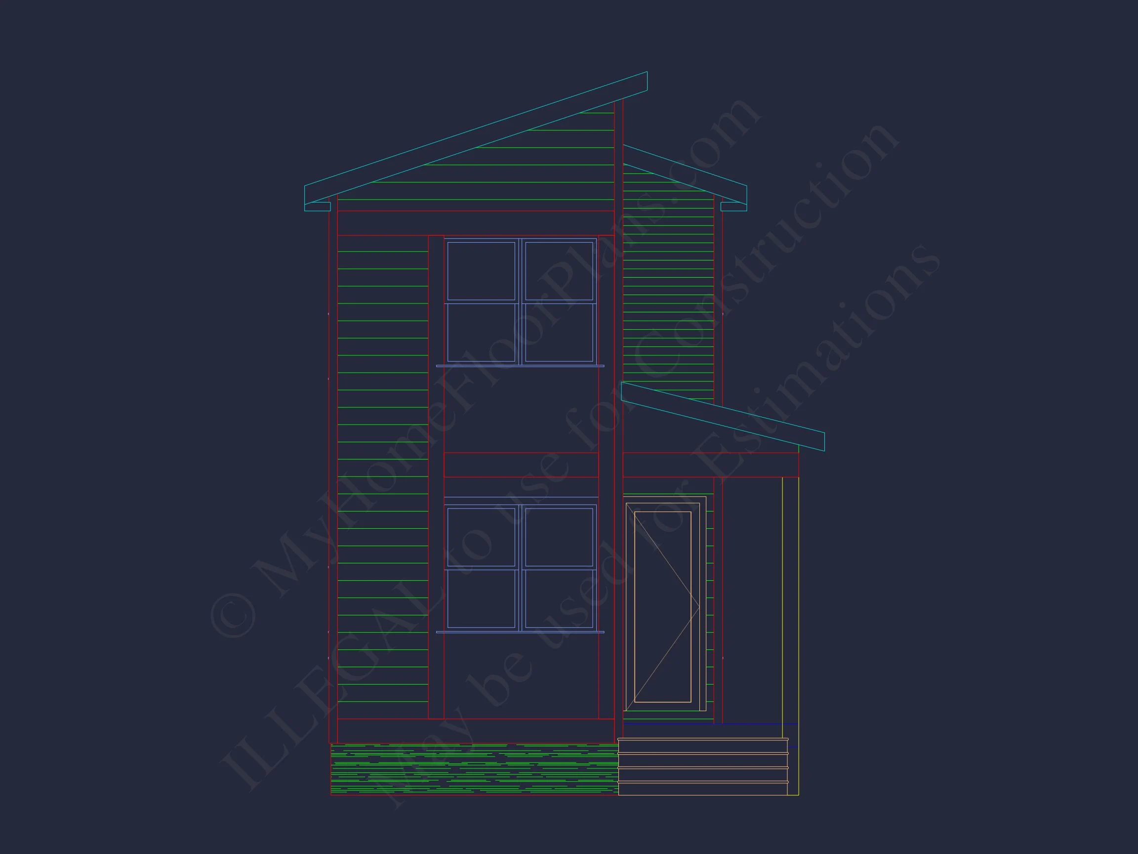 20-1671 HOUSE PLAN - Modern House Floor Plan with 2-Story Blueprint and CAD Designs 3 Modern house Floor Plan with 2-Story Blueprint and CAD Designs