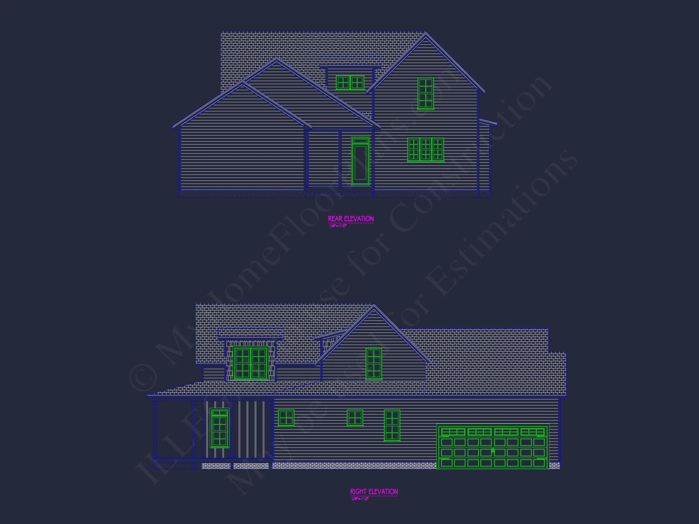 19-2380 HOUSE PLAN - Charming 2-Story House Plan with 3 Bedrooms and CAD Blueprints 3 Charming 2-Story house Plan with 3 Bedrooms and CAD Blueprints