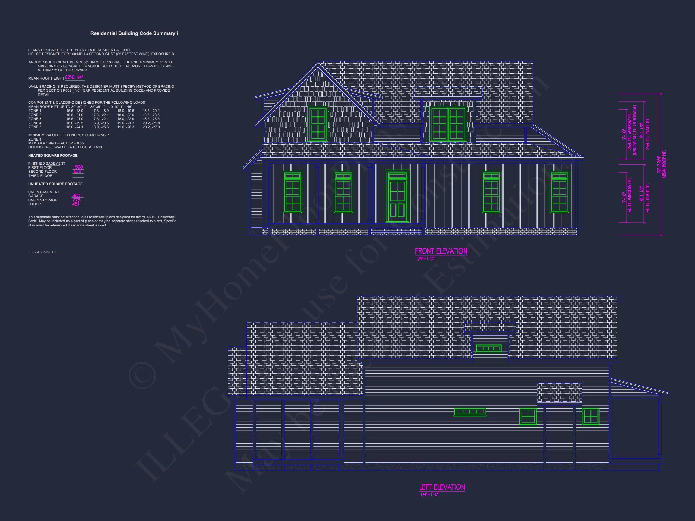 19-2380 HOUSE PLAN - Charming 2-Story House Plan with 3 Bedrooms and CAD Blueprints 2 Charming 2-Story house Plan with 3 Bedrooms and CAD Blueprints