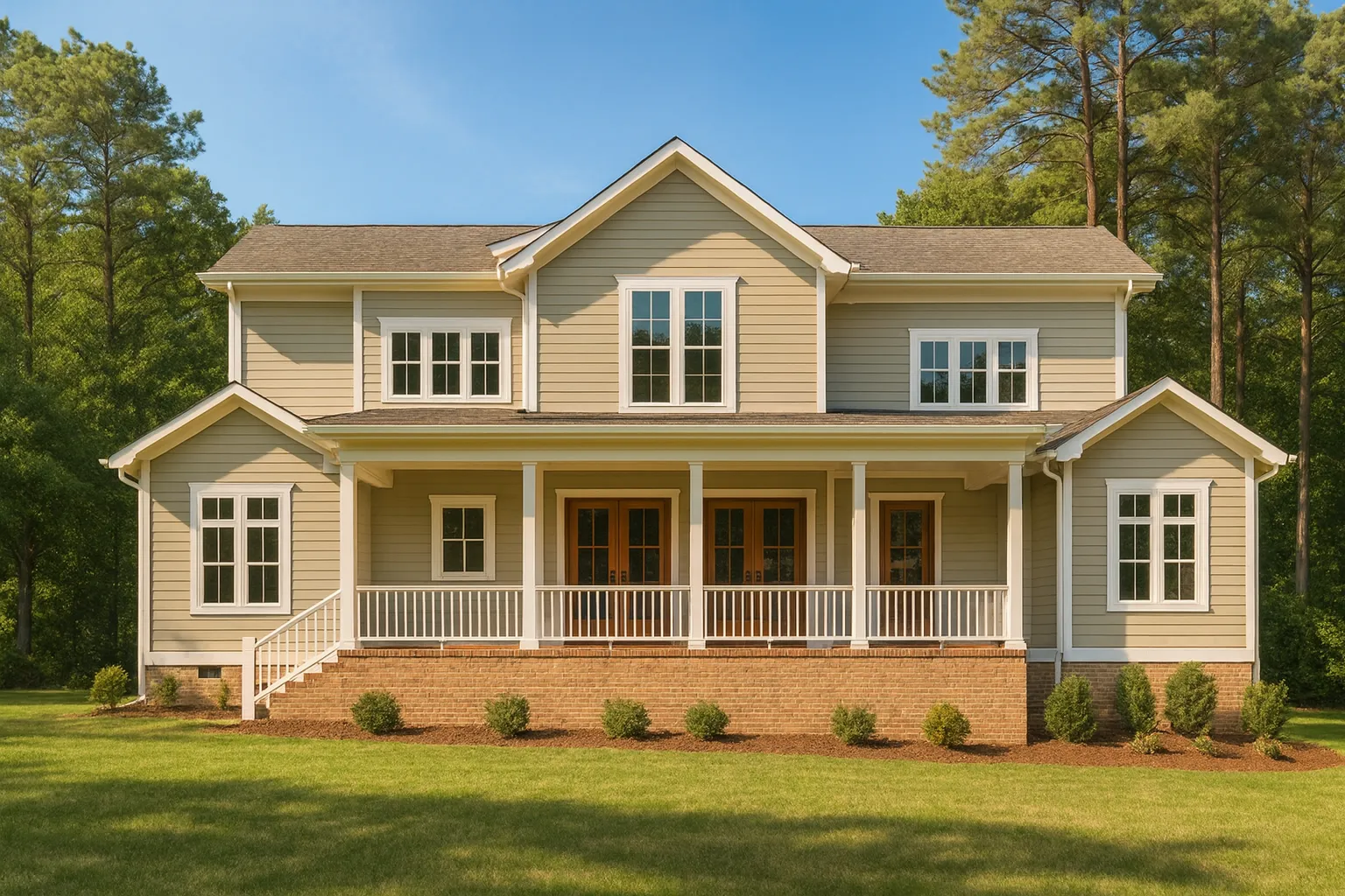 Modern house Plan with 2 Floors, CAD Blueprint & 5 Bedrooms