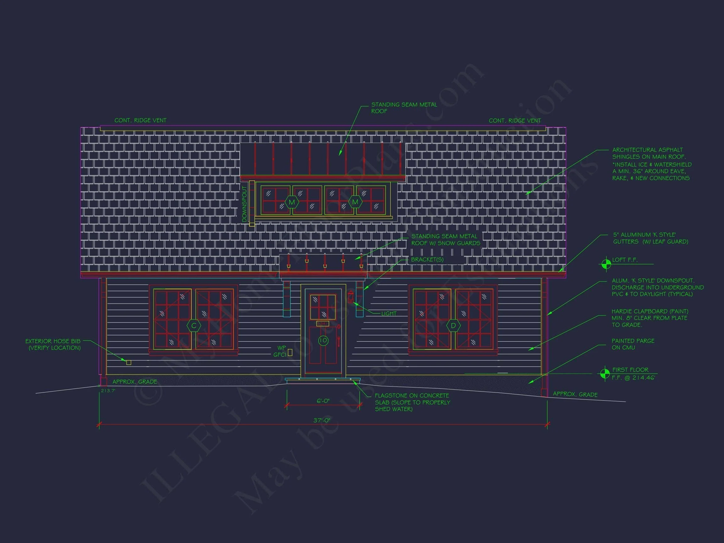 Craftsman-Style House Plan with CAD Designs and Blueprints
