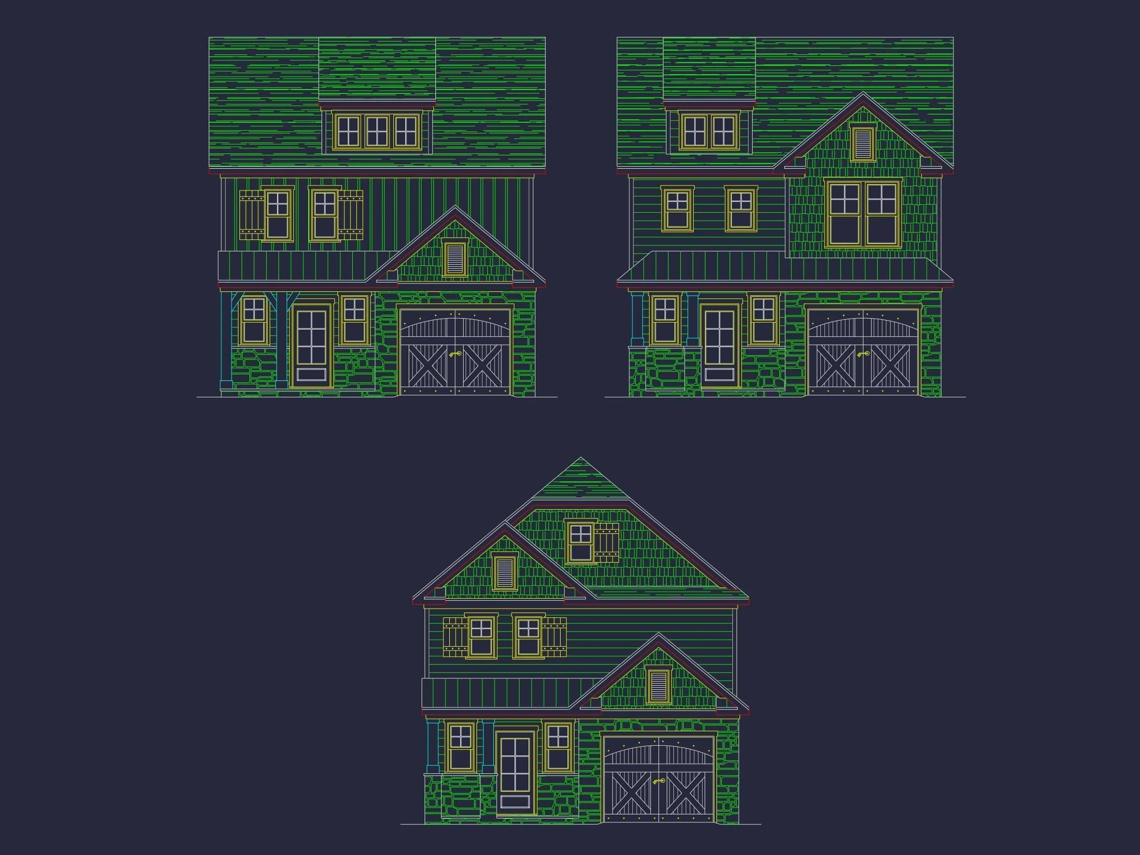 11-1034 HOUSE PLAN -Modern Farmhouse Home Plan - 3-Bed, 2.5-Bath, 1,980 SF 2 Elegant 2-Story Craftsman House Plan for Narrow Lots