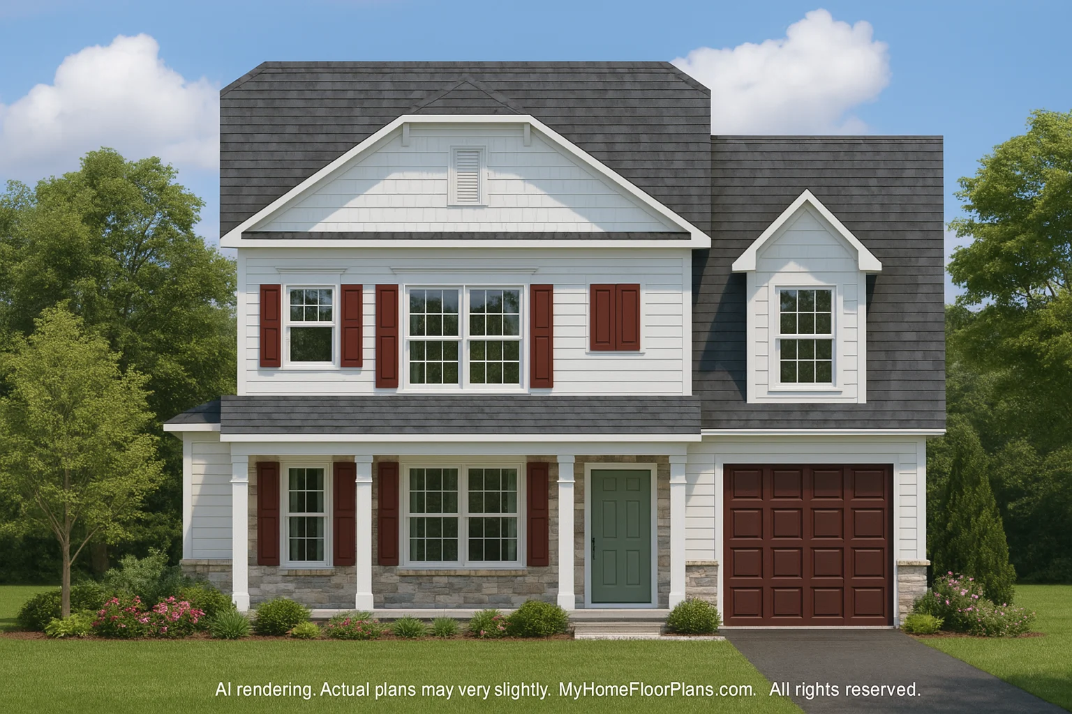 14-1301 HOUSE PLAN - Traditional Craftsman House Plan with 4 Beds & Open Floor Plan 2 Traditional Craftsman Home Plan with 4 Beds & Open Floor Plan