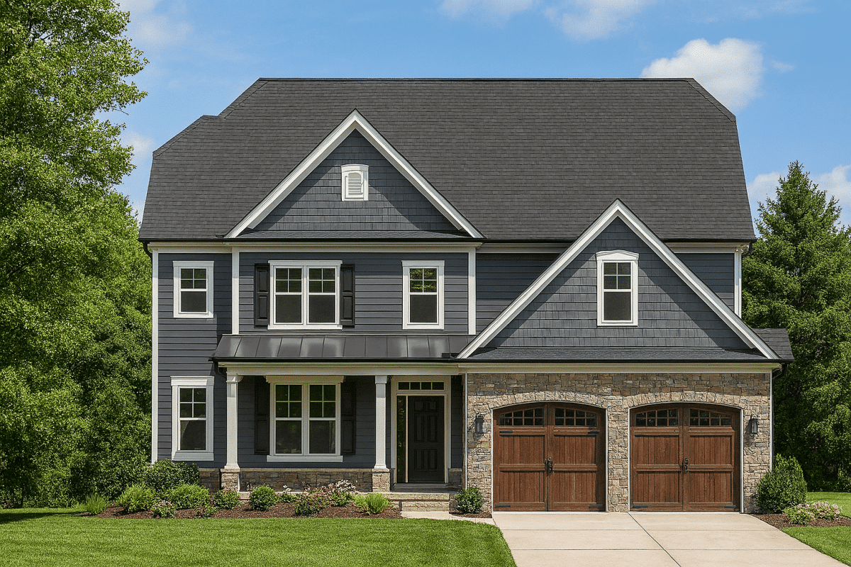 Elegant 2-Story House Plan with Detailed CAD Designs