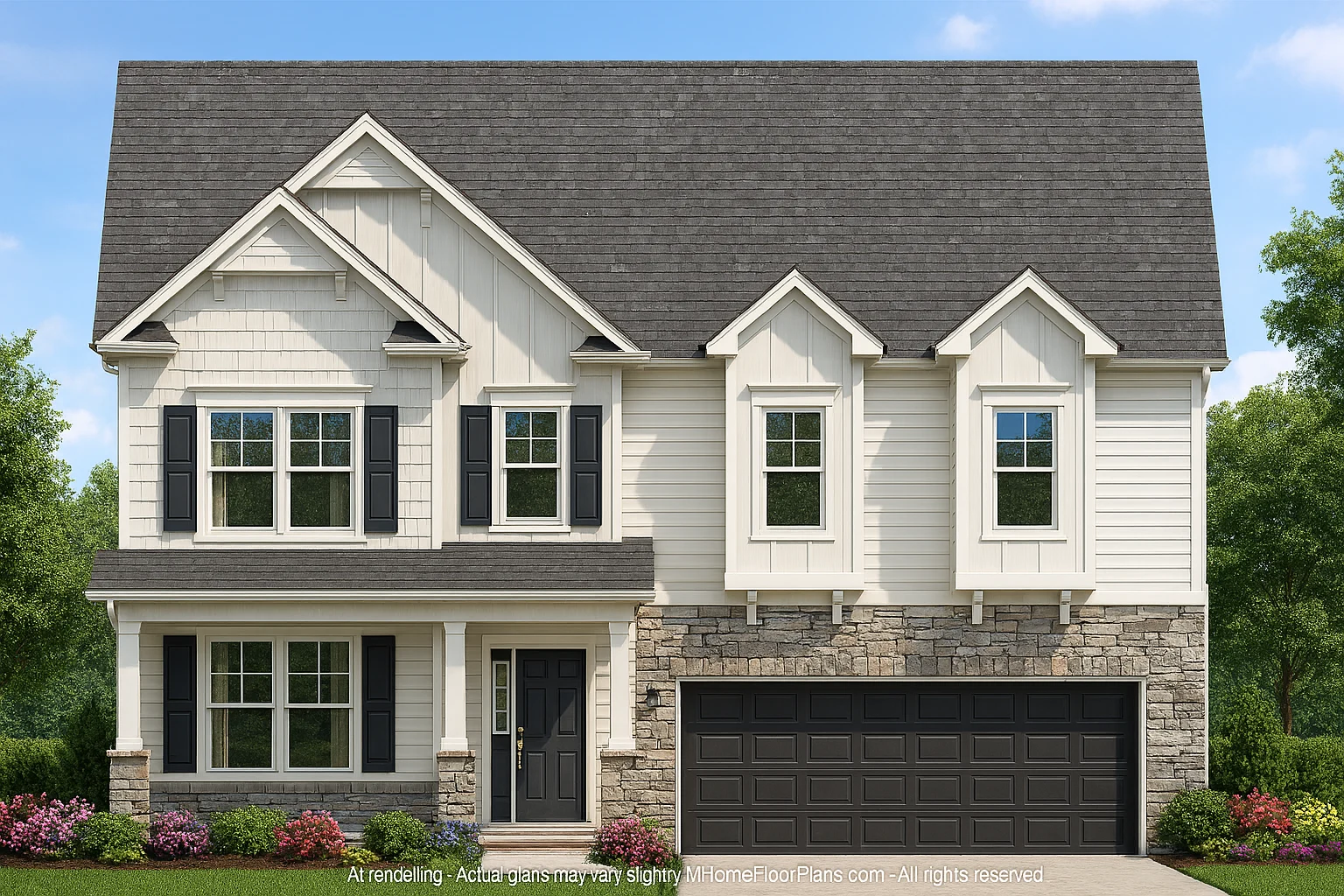 13-1433 HOUSE PLAN - Modern Craftsman House Floor Plan with 4 Bedrooms & Bonus 2 Modern Craftsman Home Floor Plan with 4 Bedrooms & Bonus Room