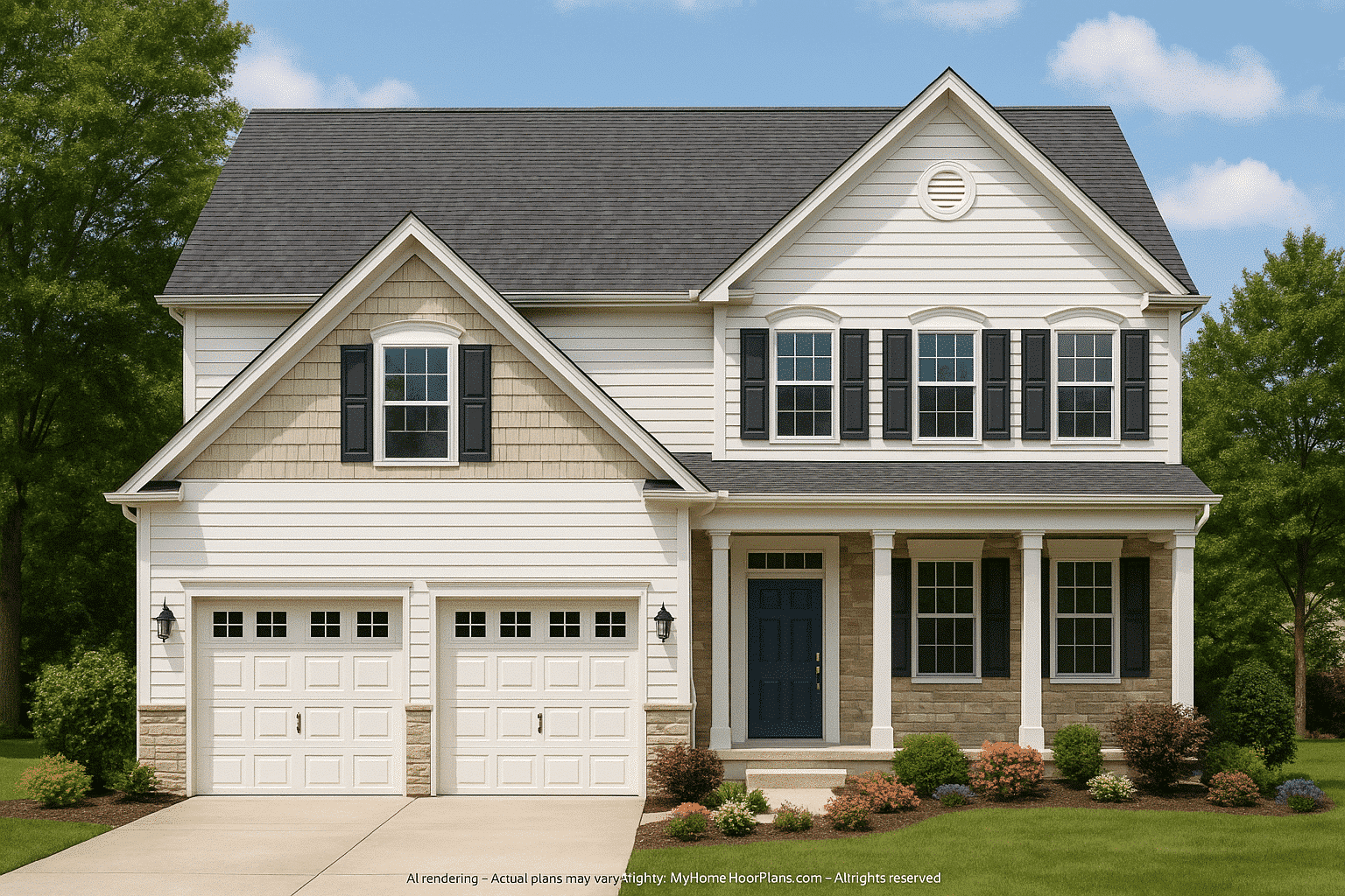 11-1645 HOUSE PLAN - Elegant CAD House Plan with 2 Floors, Garage & 4 Bedrooms 2 Elegant CAD Home Plan with 2 Floors, Garage & 4 Bedrooms