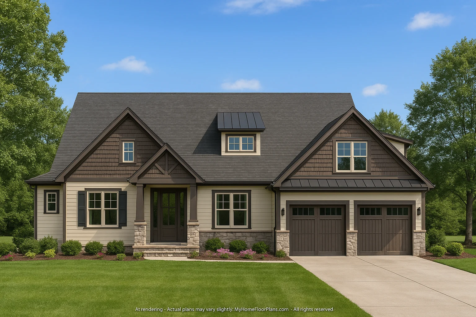 15-1729 HOUSE PLAN - Modern Craftsman House Plan with 2-Story Layout and CAD Designs 2 Modern Craftsman Home Plan with 2-Story Layout and Custom CAD Designs
