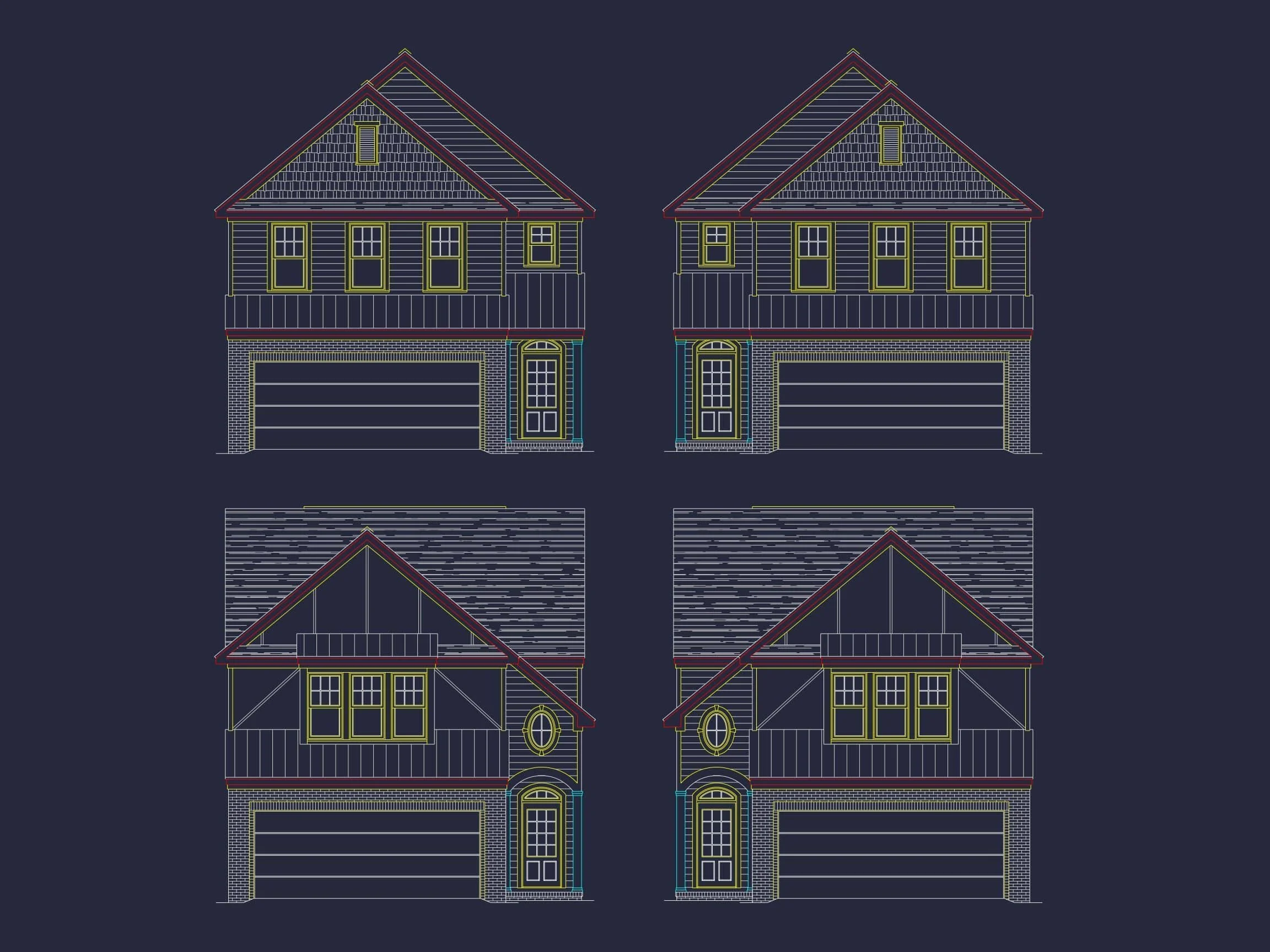 Craftsman Home Plan with Detailed Blueprint and CAD Designs