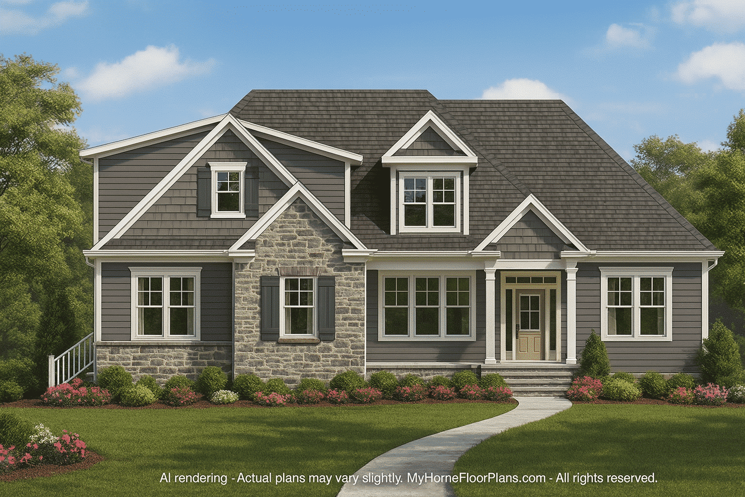Traditional Craftsman Home Plan - 4-Bed, 3-Bath, 2,850 SF 2 Spacious Craftsman Home Plan with Modern Designs & CAD Blueprint