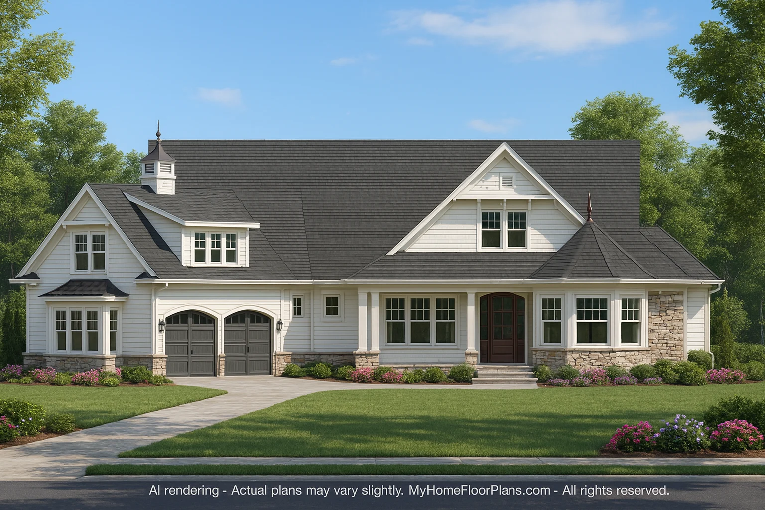 14-1086 HOUSE PLAN - Coastal Craftsman House Plan: 4-Bed, 3-Bath Floor Plan Blueprint 2 Coastal Craftsman Home Plan 4-Bed, 3-Bath Floor Plan Blueprint