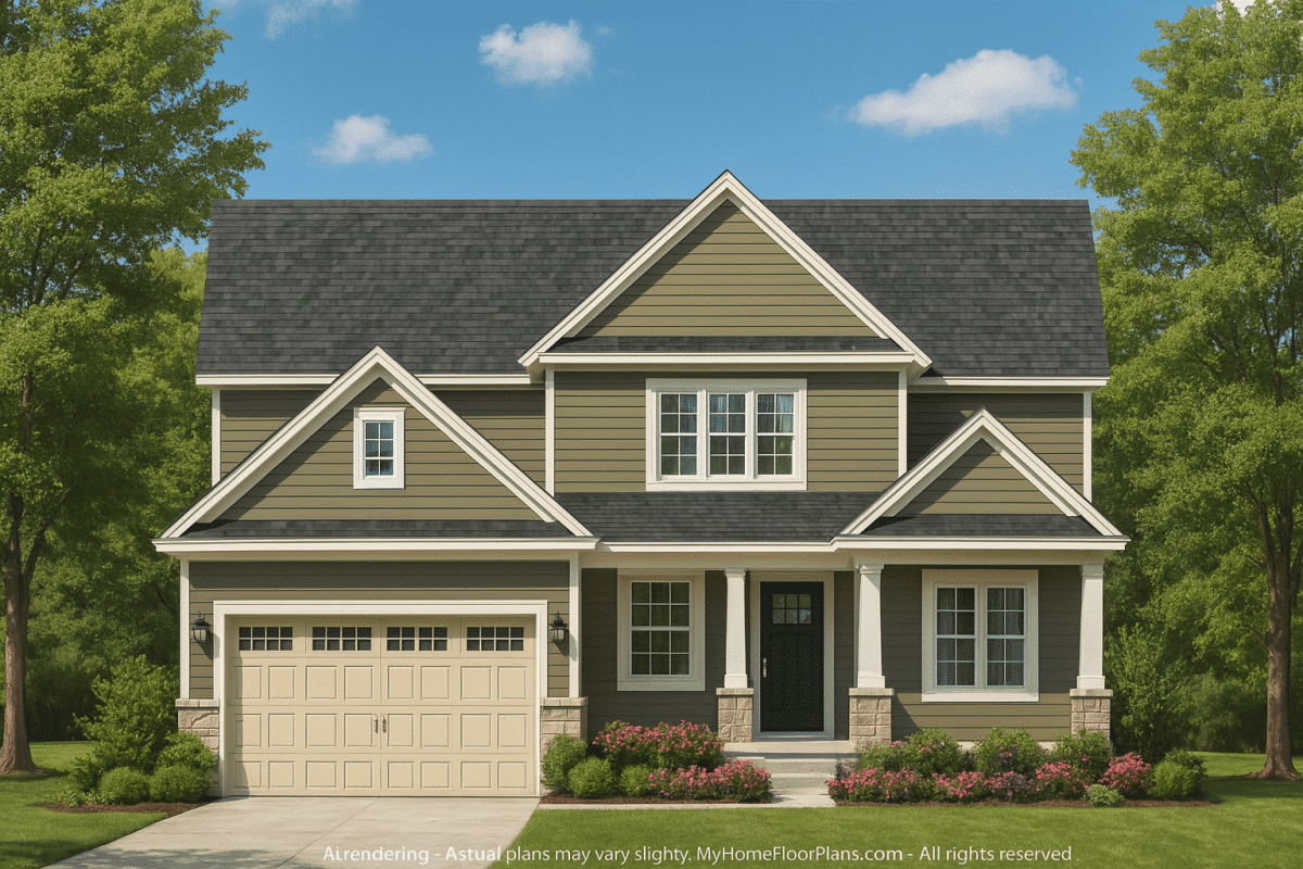 Spacious 4-Bedroom Home Plan with Bonus Room & Custom Blueprint