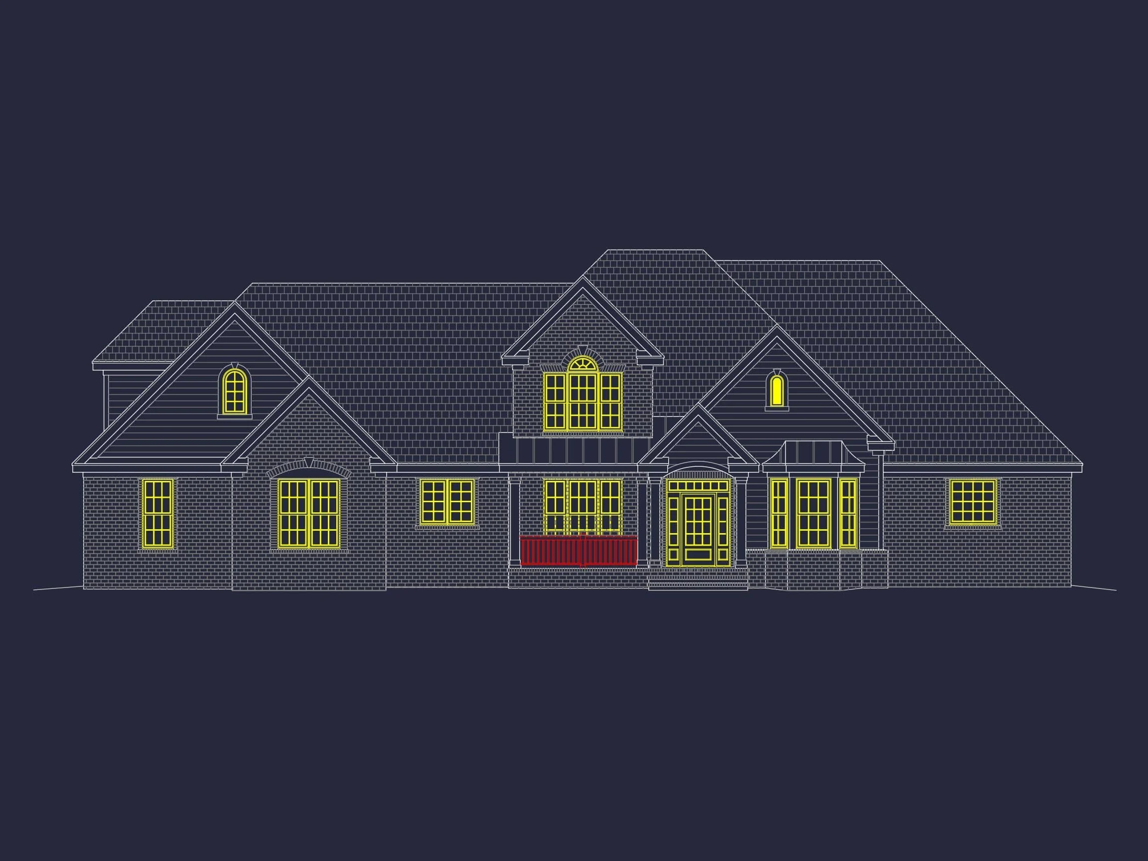 10-1592 HOUSE PLAN - Custom House Plan with Spacious 1.5 Story Floor Plan Design 3 Custom Home Plan with Spacious 1.5 Story Floor Plan Design