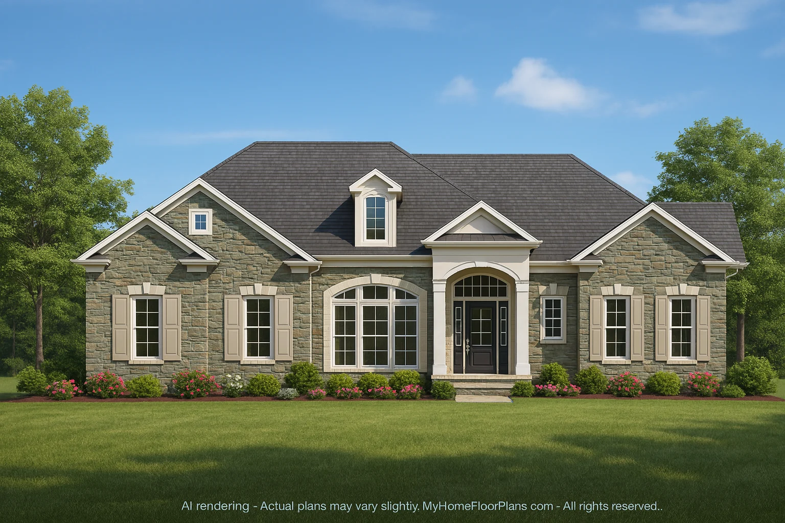 14-2129 HOUSE PLAN - Elegant House Blueprint with Floor Plan | CAD Architecture Designs 2 Elegant Home Blueprint with Floor Plan CAD Architecture Designs