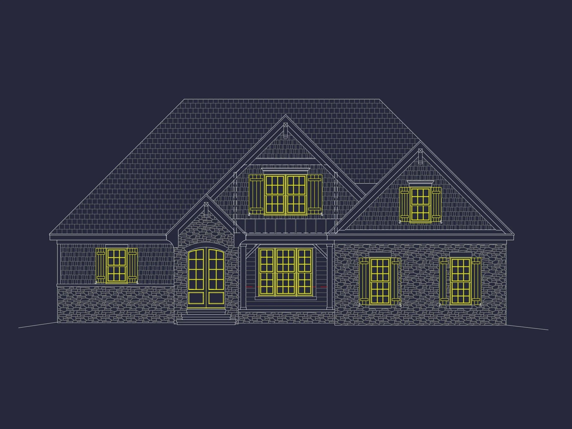 11-1908 HOUSE PLAN - Custom House Plan: Floor Plan, CAD Blueprint & Designs 3 Custom-Home-Plan-Floor-PlanCAD-Blueprint-Designs