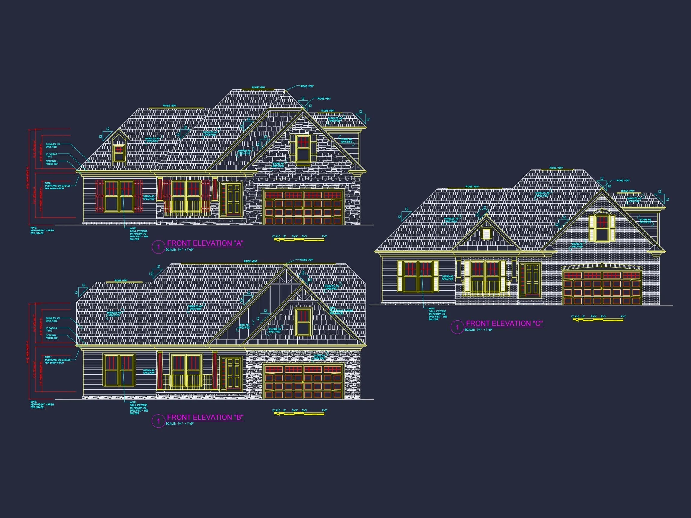 8-1006 HOUSE PLAN - Elegant House Plan with 3 Bedrooms | CAD & Architectural Designs 2 Elegant-Home-Plan-with-3-Bedrooms-CAD-Architectural-Designs