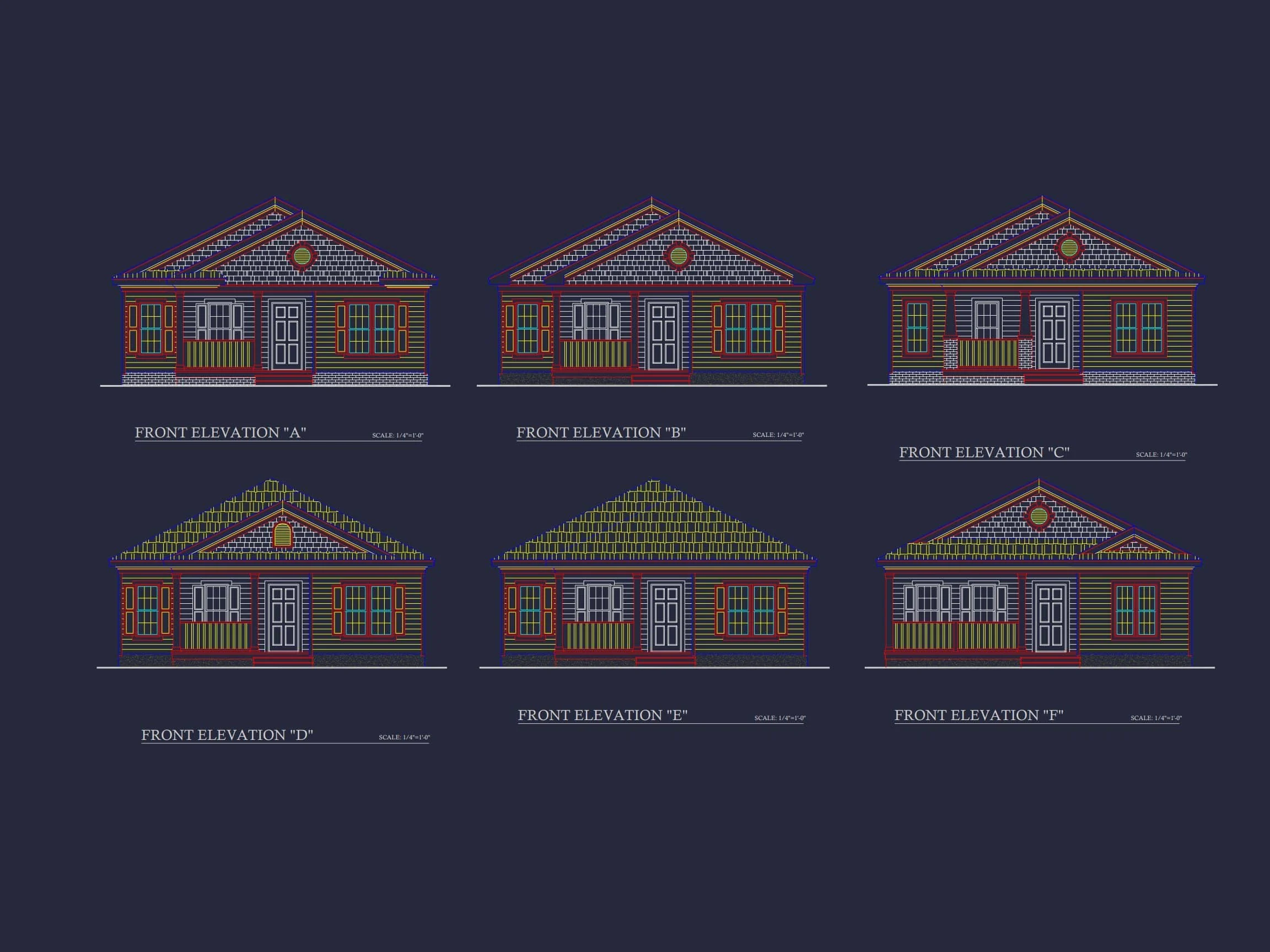 10-1038 HOUSE PLAN - Modern Bungalow House Plan with 4 Bedrooms and CAD Designs 2 Modern-Bungalow-Home-Plan-with-4-Bedrooms-and-CAD-Designs