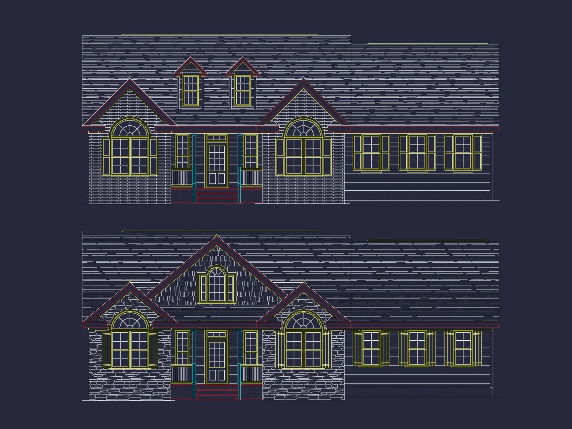 8-1967 HOUSE PLAN - Stunning 2-Story House Plan with CAD Blueprint & Designs 2 Stunning 2-Story House Plan with Versatile Craftsman Design