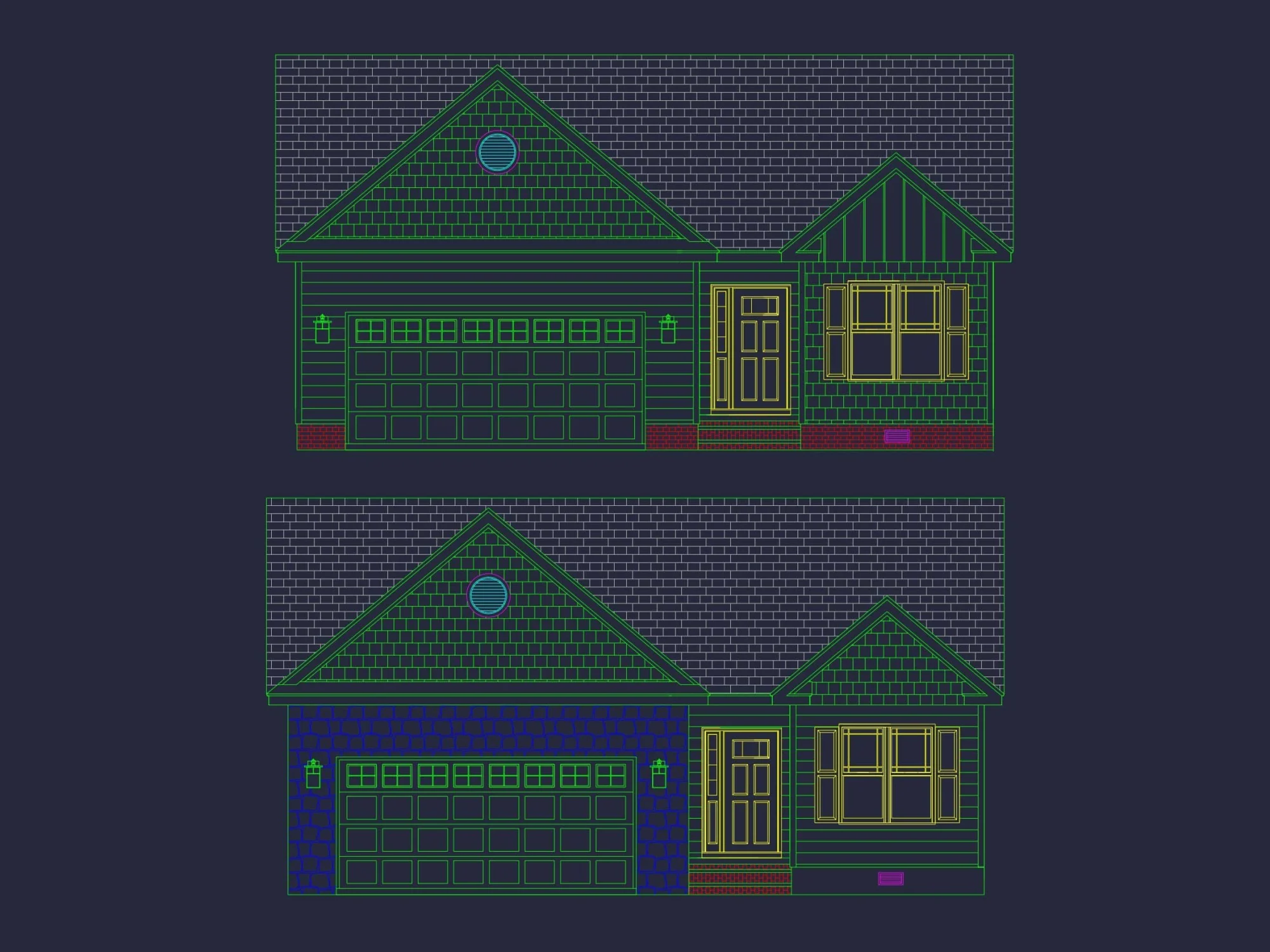 Modern Craftsman Home Plan with Spacious 3 Bedrooms and CAD Blueprint