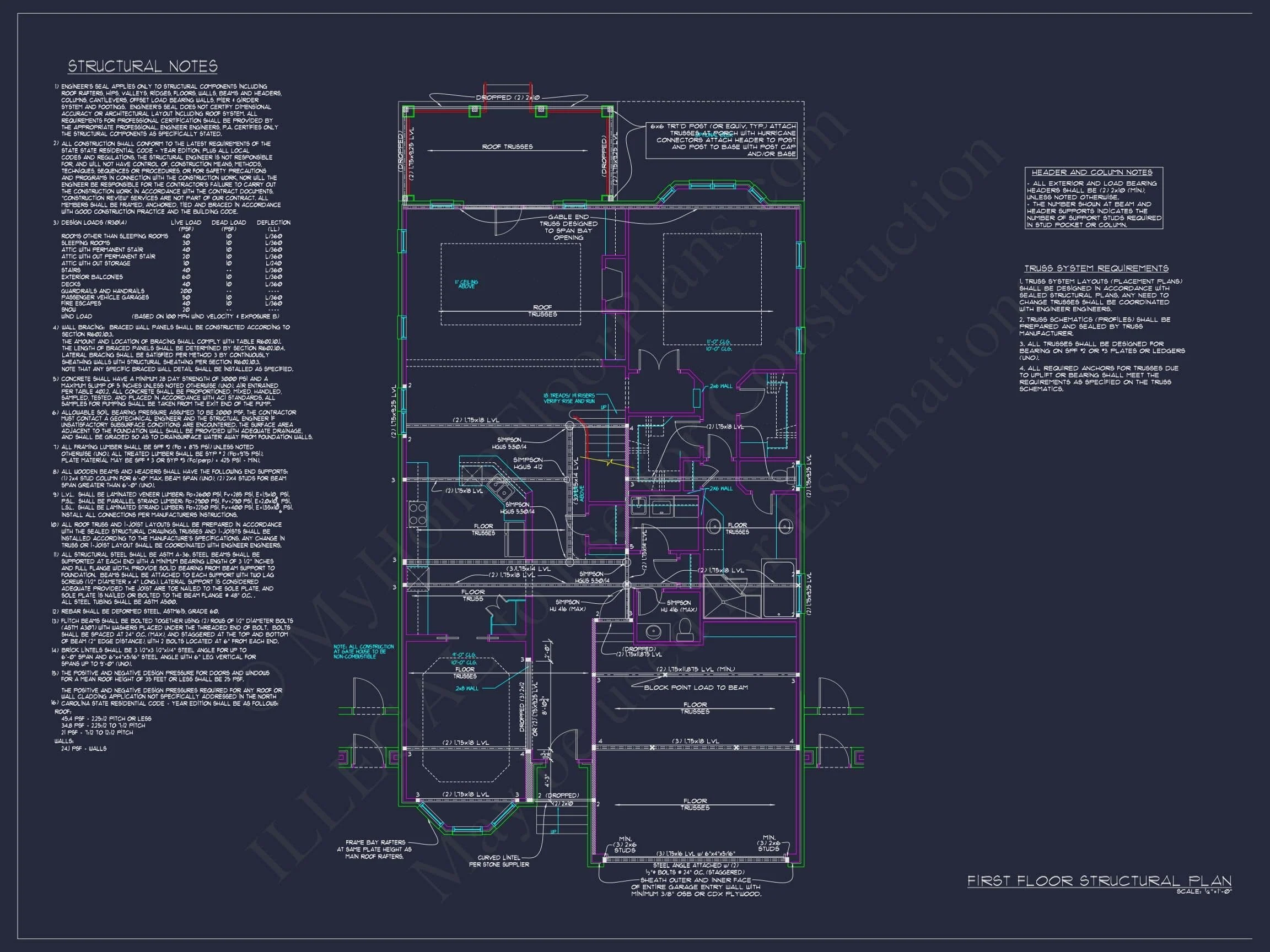 9-1865 HOUSE PLAN - Craftsman House Plan with 2 Floors, CAD Designs & Blueprint 37 9-1865 HOME PLAN