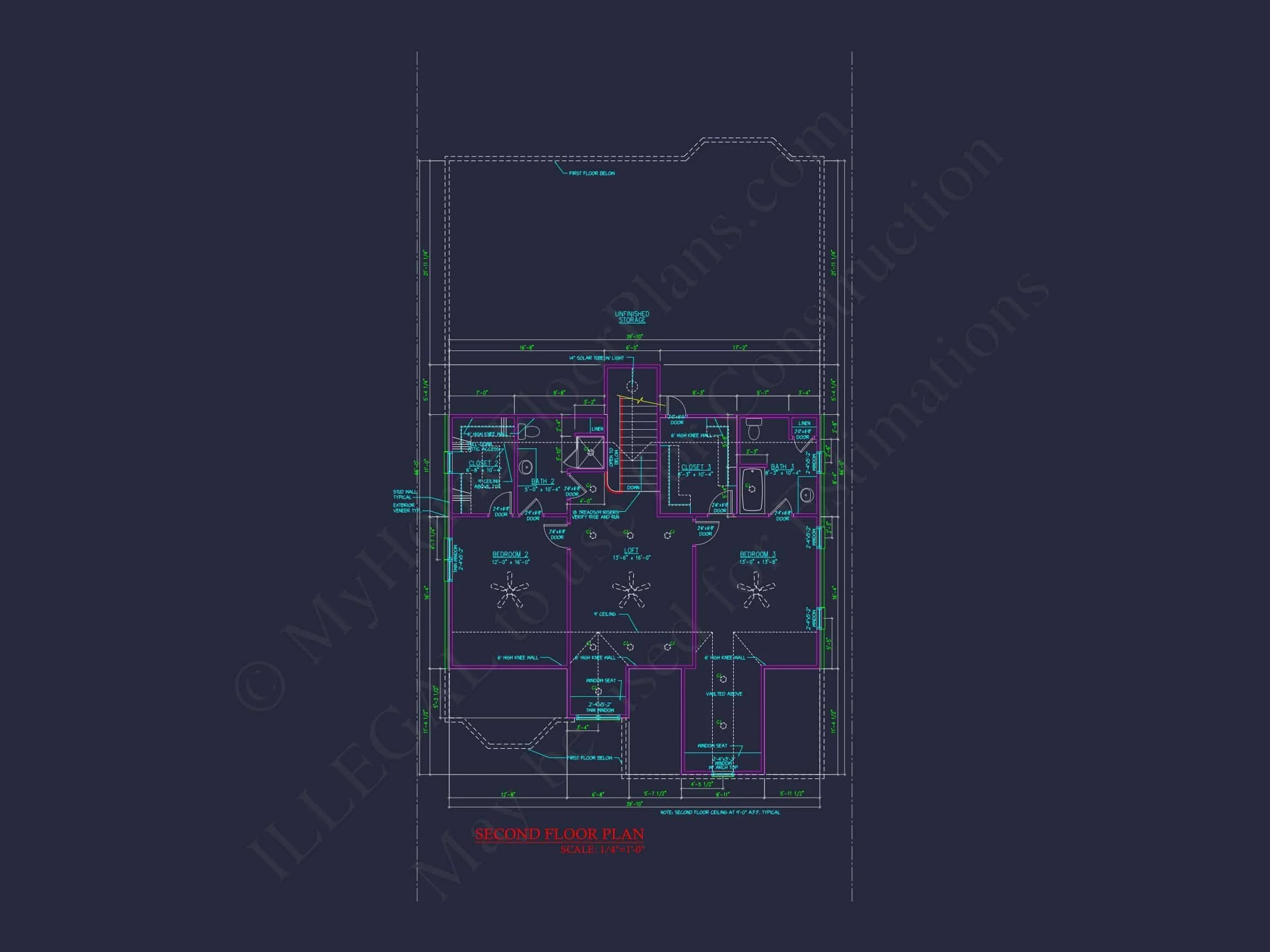 9-1865 HOUSE PLAN - Craftsman House Plan with 2 Floors, CAD Designs & Blueprint 35 9-1865 HOME PLAN
