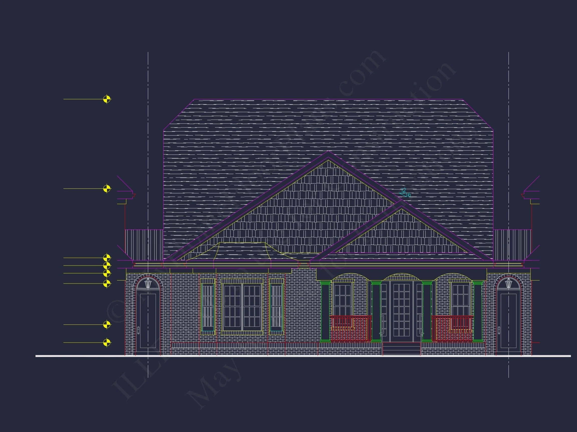 9-1865 HOUSE PLAN - Craftsman House Plan with 2 Floors, CAD Designs & Blueprint 30 9-1865 HOME PLAN