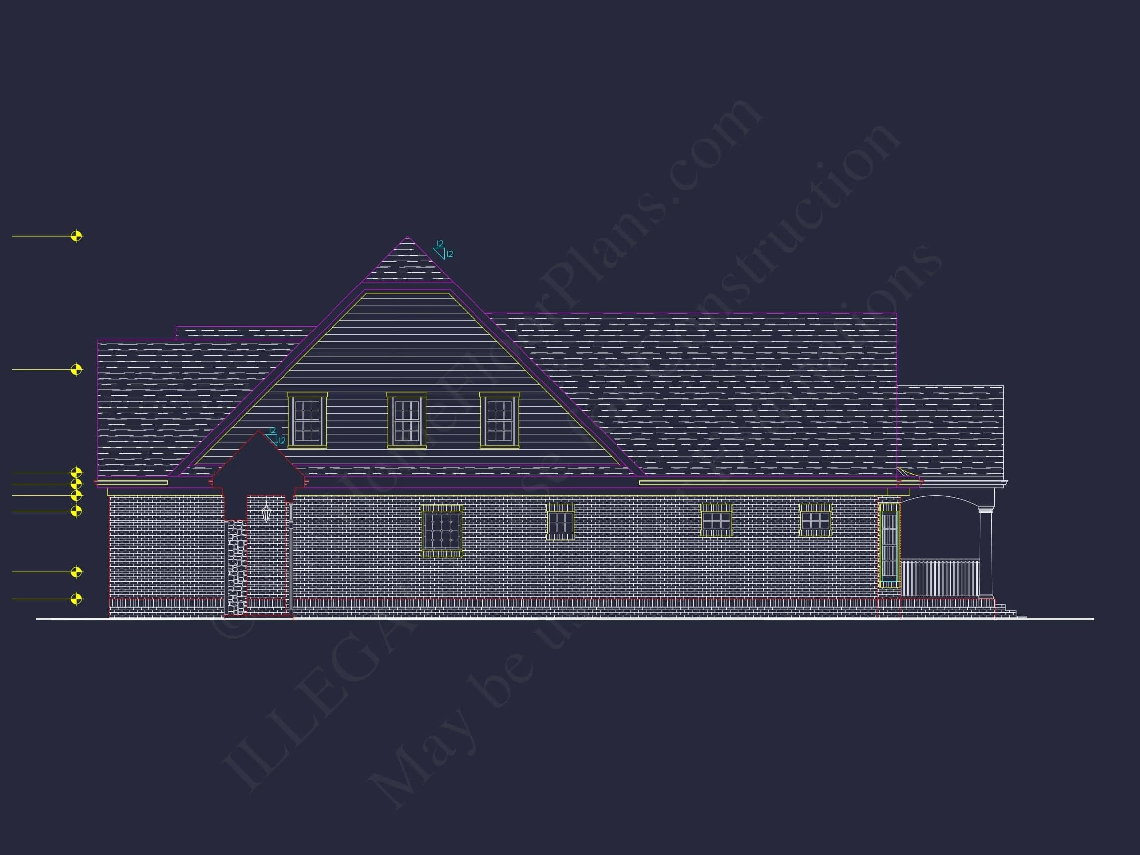 9-1865 HOUSE PLAN - Craftsman House Plan with 2 Floors, CAD Designs & Blueprint 29 9-1865 HOME PLAN