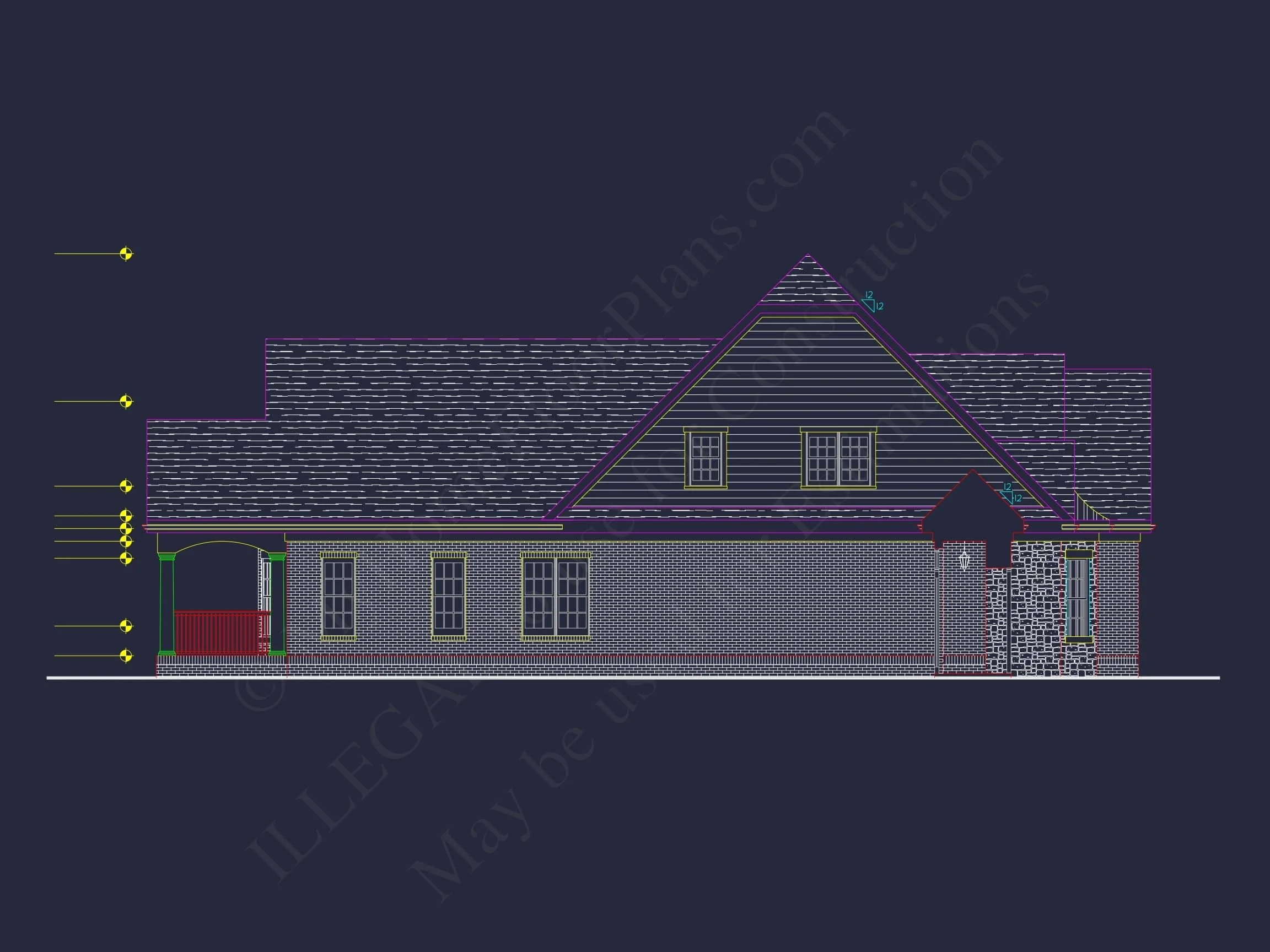 9-1865 HOUSE PLAN - Craftsman House Plan with 2 Floors, CAD Designs & Blueprint 28 9-1865 HOME PLAN