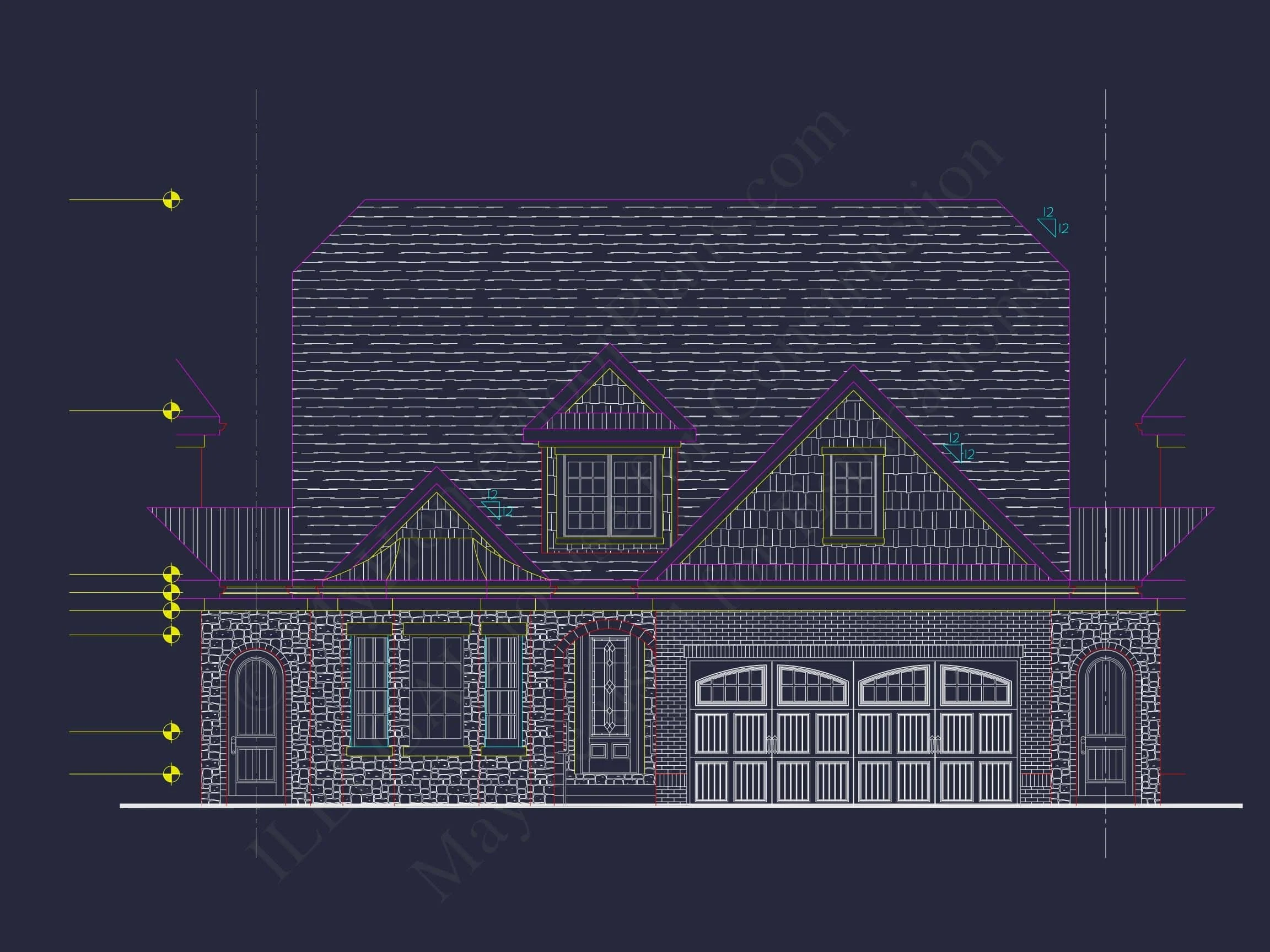 9-1865 HOUSE PLAN - Craftsman House Plan with 2 Floors, CAD Designs & Blueprint 27 9-1865 HOME PLAN
