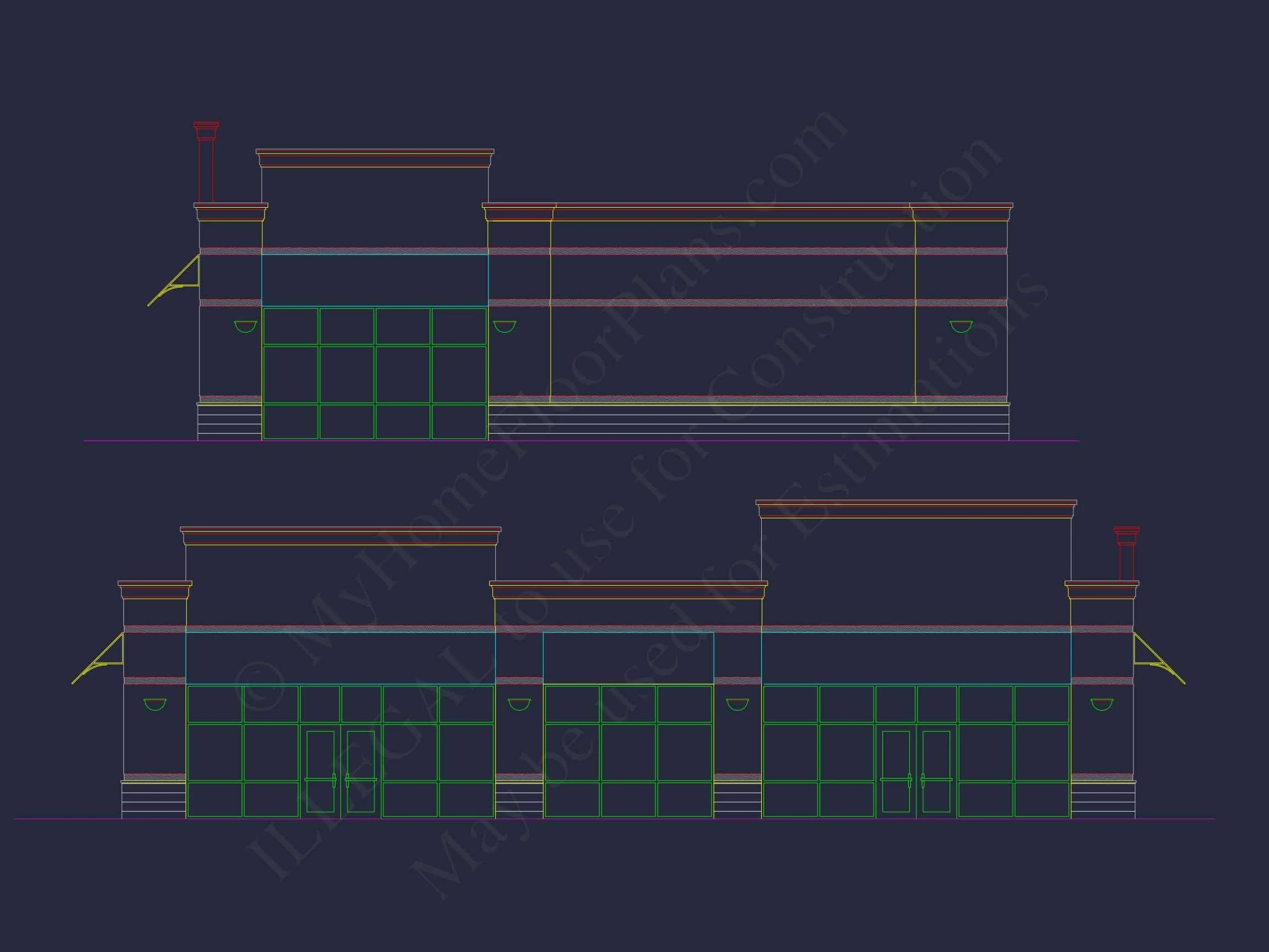 14-1359 COMMERCIAL PLAN - Modern Commercial Building Blueprint with CAD Designs 2 Modern Commercial Building Blueprint with CAD Designs