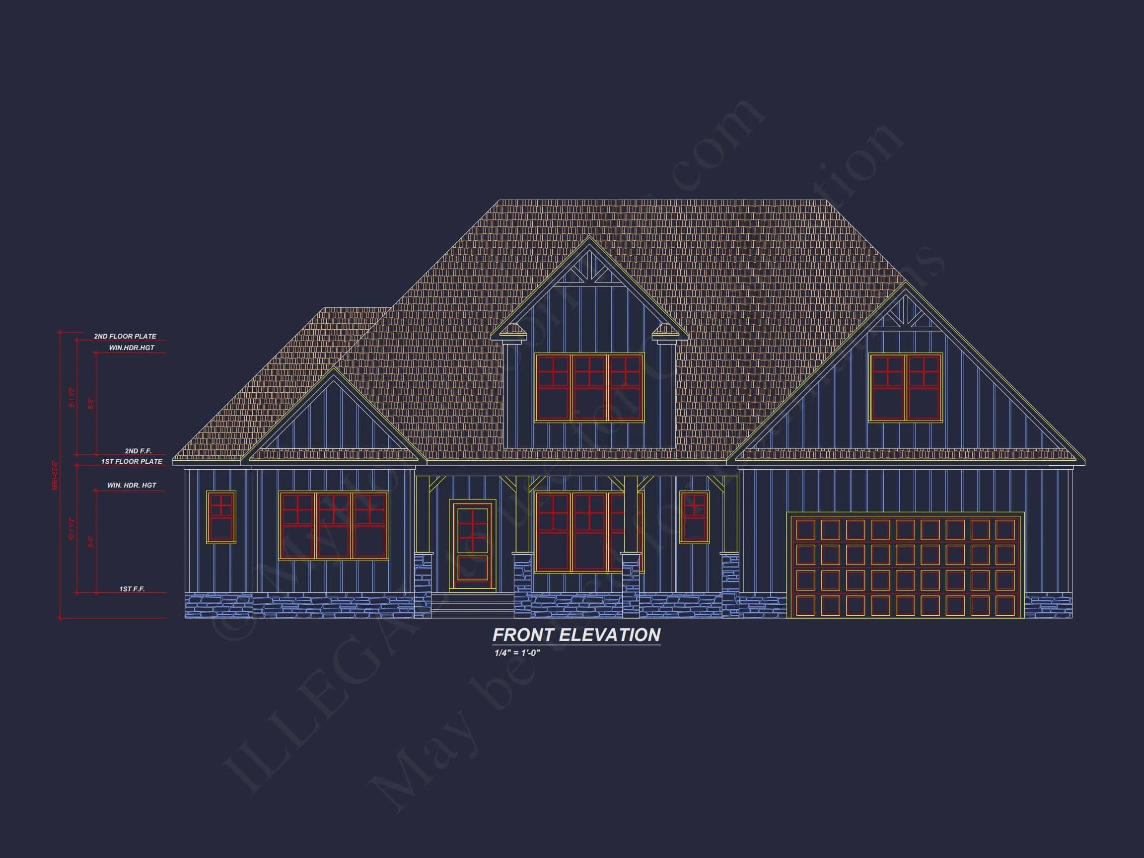 19-1757 HOUSE PLAN - Spacious House Plan with Floor Plan & CAD Architecture Designs 2 19-1757 HOME PLAN