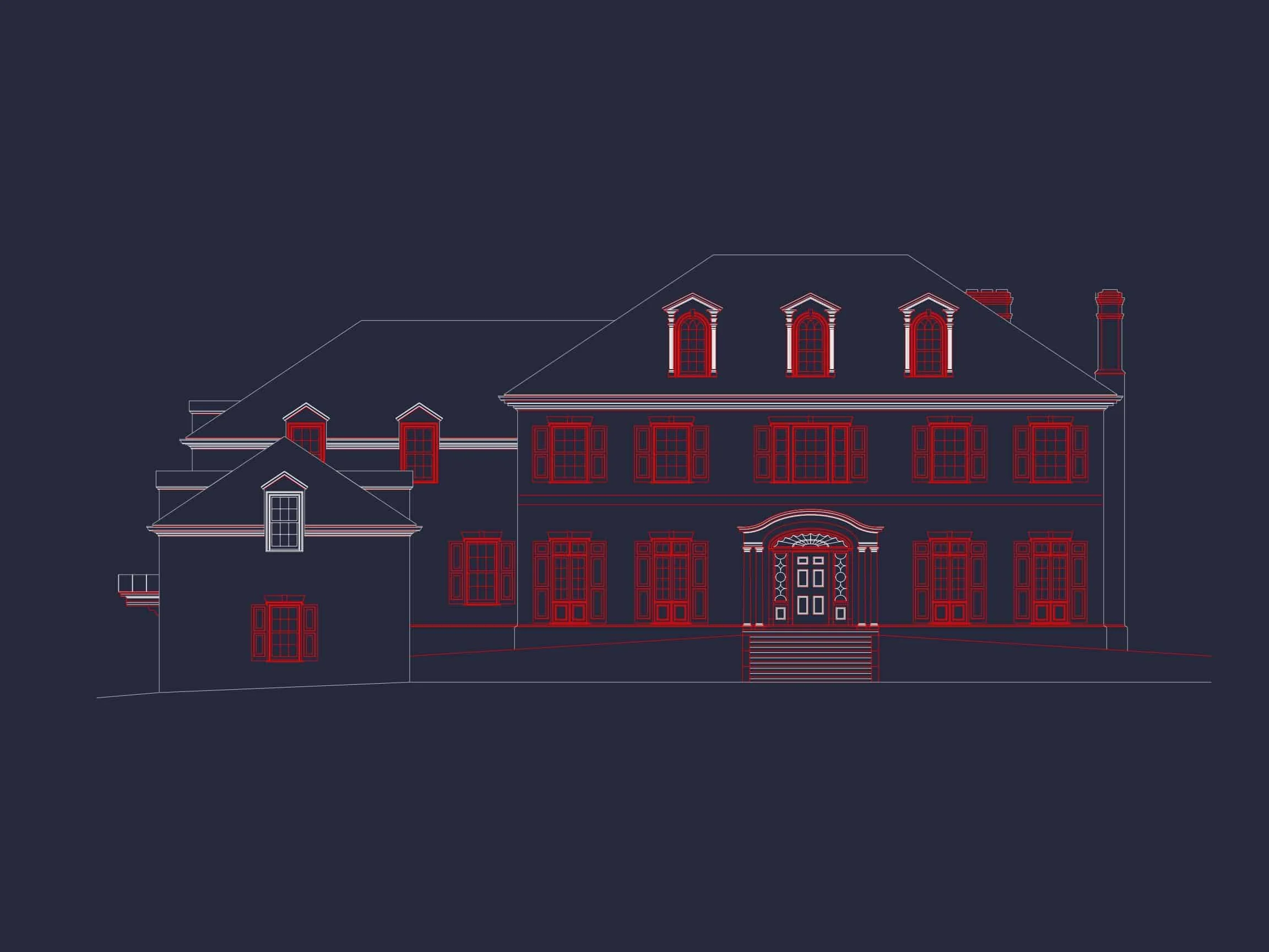 9-1338 HOUSE PLAN - Stunning Georgian House Plan with 4 Beds, 7 Baths, and 3 Stories 2 Stunning Georgian House Plan with 4 Beds, 7 Baths, and 3 Stories