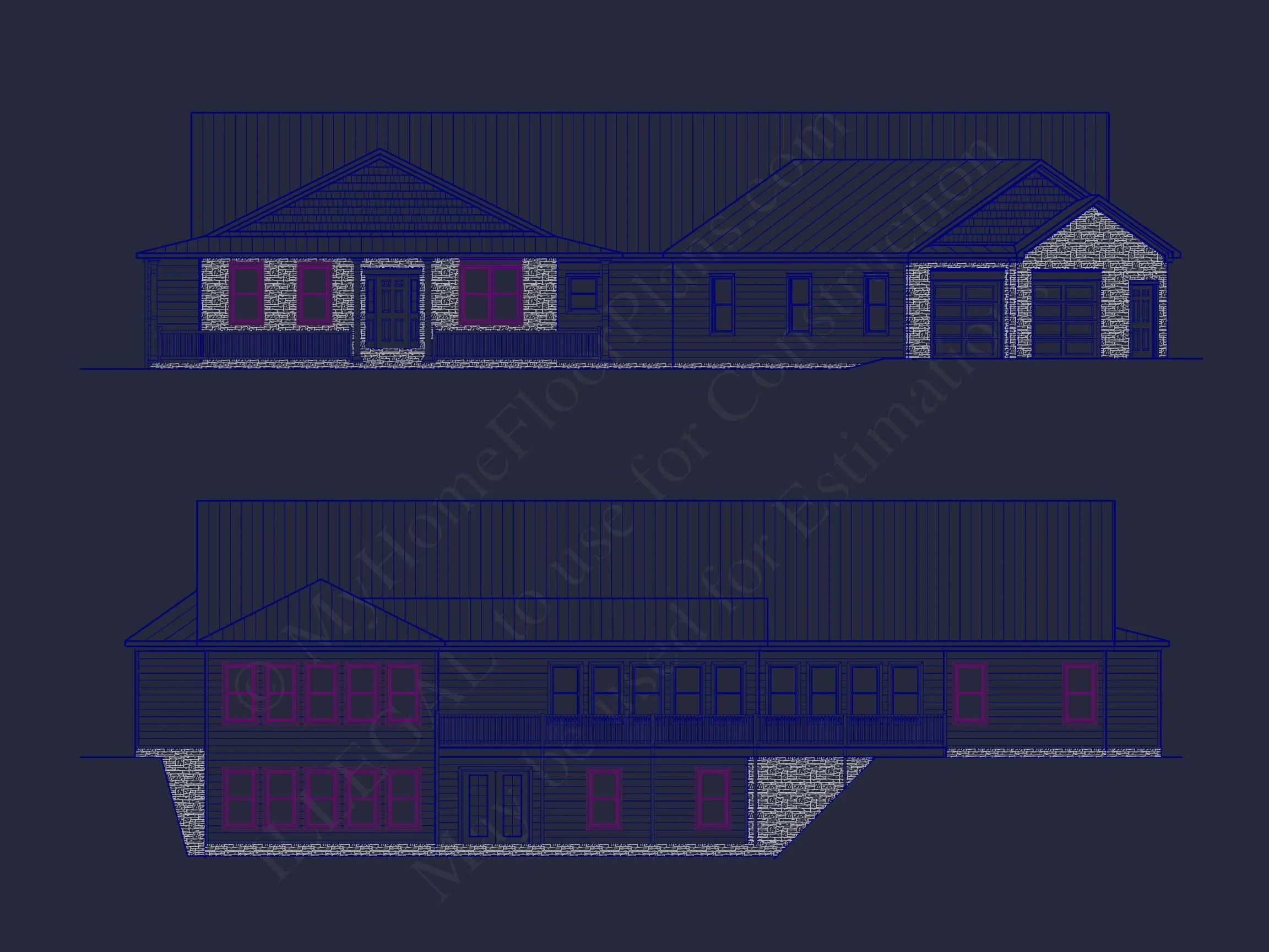 16-1394 HOUSE PLAN - Spacious House Plan with Angled Garage and Modern Blueprint 3 Spacious House Plan with Angled Garage and Modern Blueprint