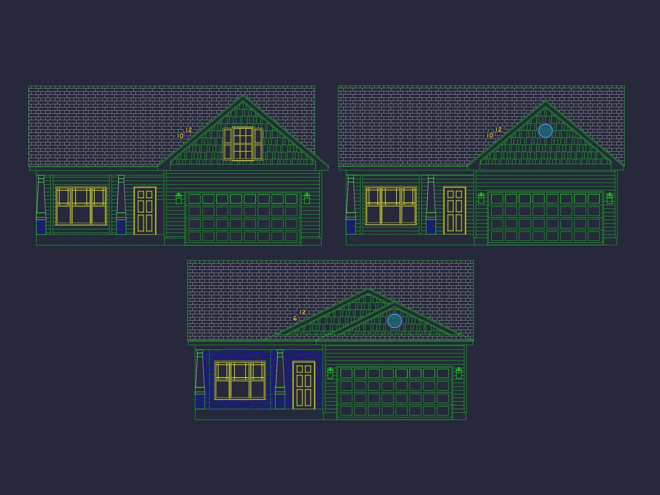 9-1210 HOUSE PLAN - Craftsman House Plan with Open Floor Layout & CAD Designs 2 Craftsman Home Plan with Open Floor Layout & CAD Designs
