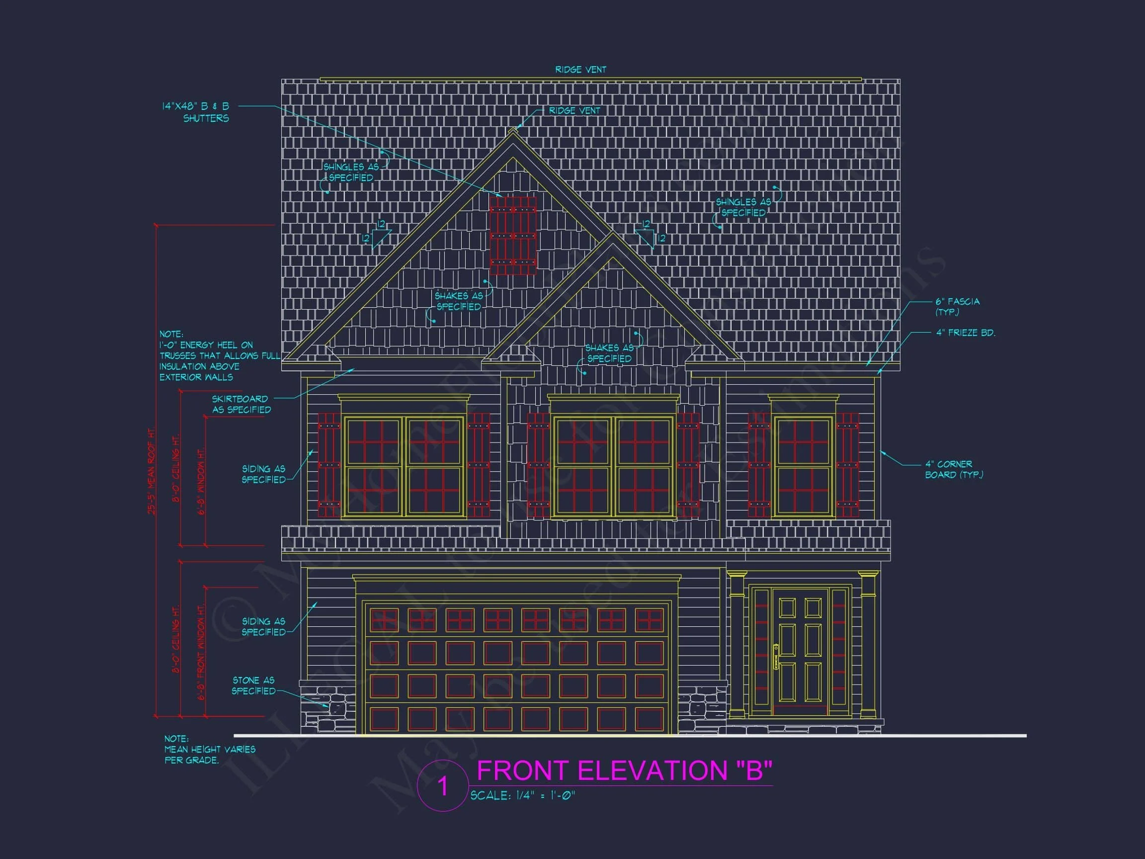 10-1559 HOUSE PLAN - Modern Suburban House Plan with Spacious Floor Design 3 Modern Suburban Home Plan with Spacious Floor Design