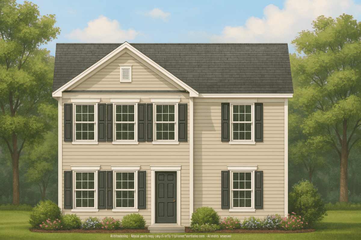 Colonial Revival Home Plan with CAD Blueprint and Timeless Design