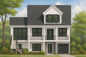 Spacious Beach Home Floor Plan with Modern CAD Designs