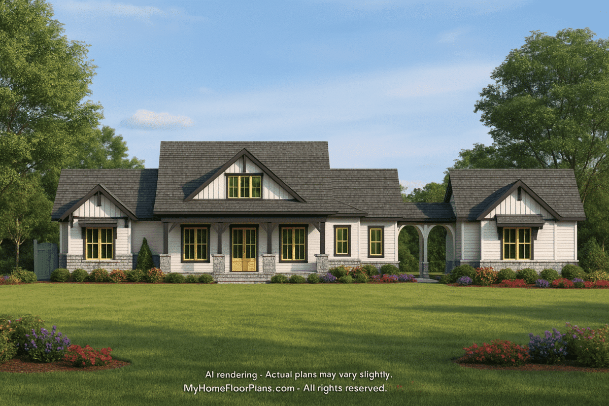 Elevated Craftsman House Plan with Vaulted Ceilings and Bonus Spaces