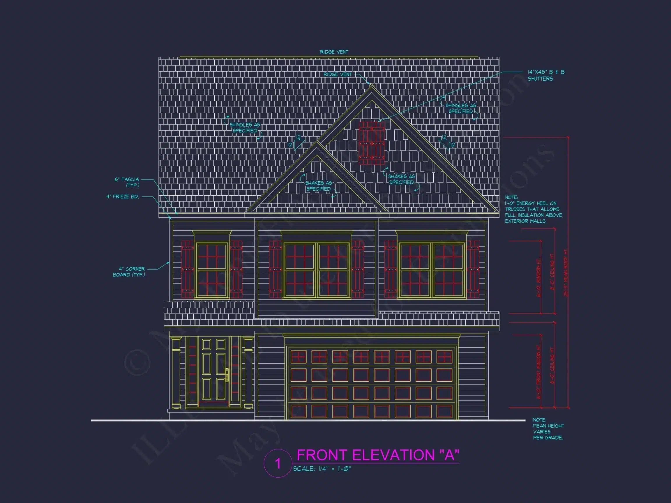 11-1411 HOUSE PLAN -Traditional Colonial Home Plan - 3-Bed, 2.5-Bath, 2,200 SF 2 11-1411 HOME PLAN