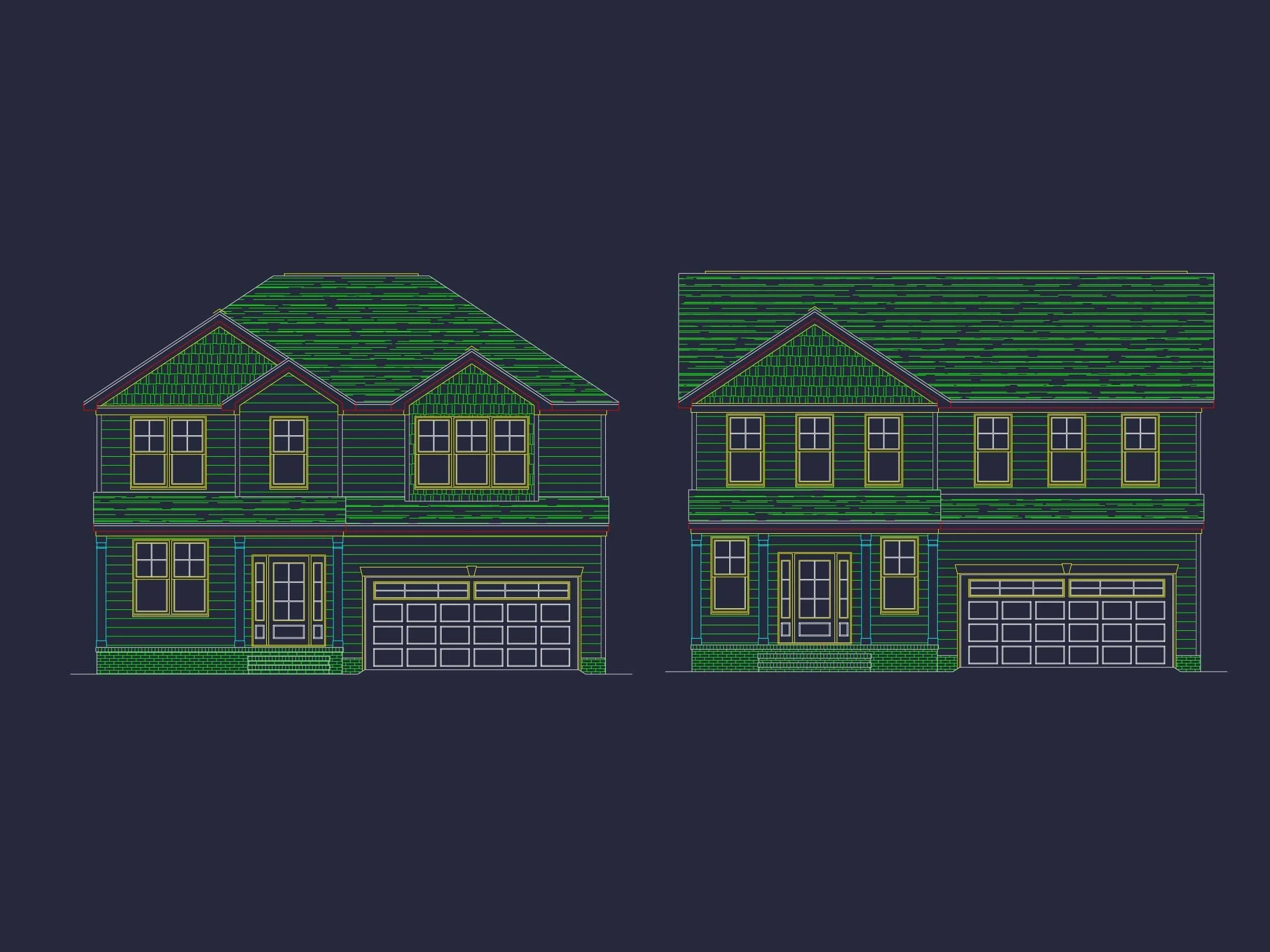 10-1883 HOUSE PLAN - Traditional Home Plan - 4-Bed, 3-Bath, 2,450 SF 2 Modern Craftsman Home Plan with Flexible 2-Story Layout