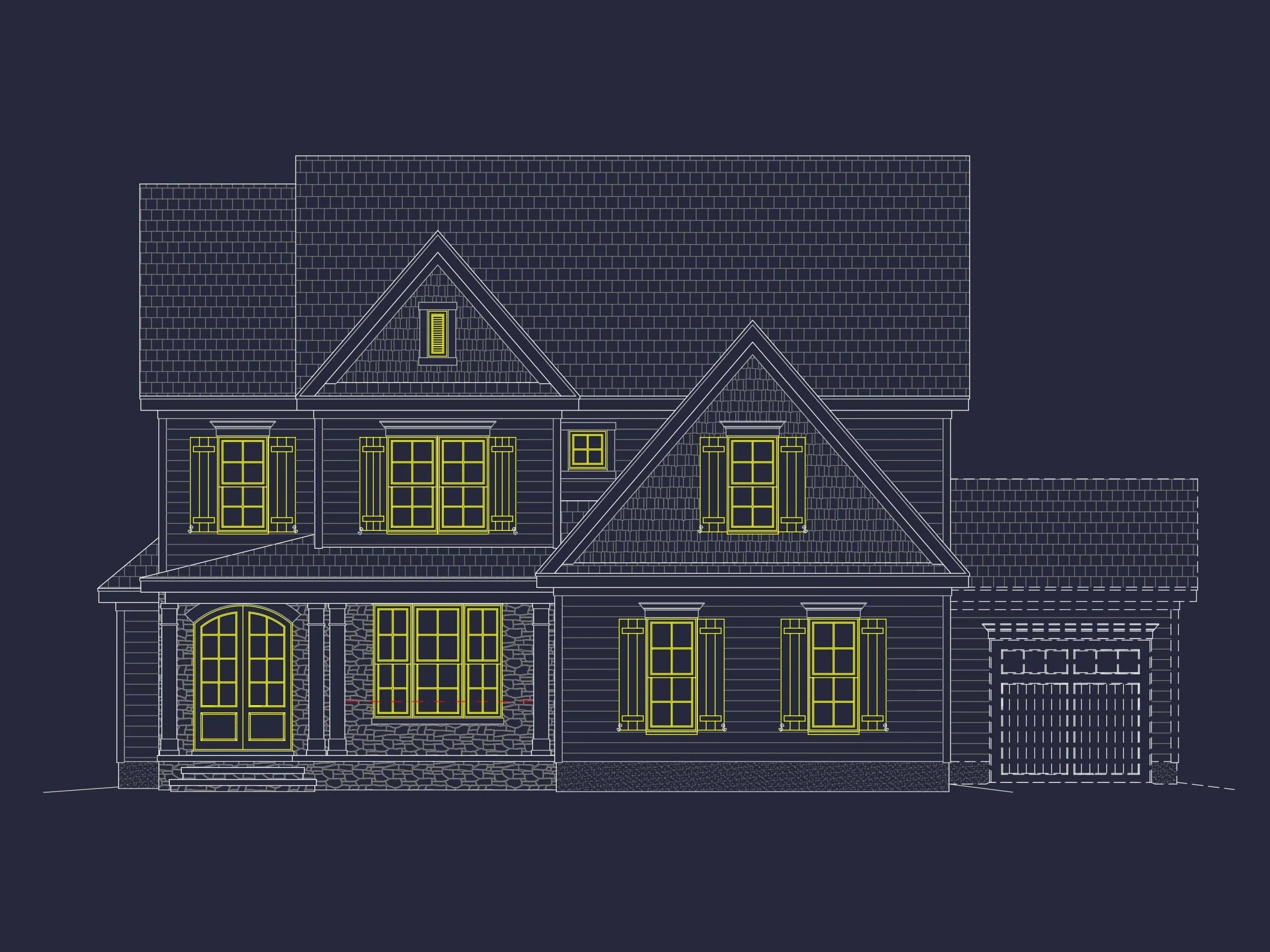 14-2160 HOUSE PLAN - Elegant House Floor Plan with CAD Blueprint Designs 3 Elegant 3-Story House Plan with CAD Blueprint Designs
