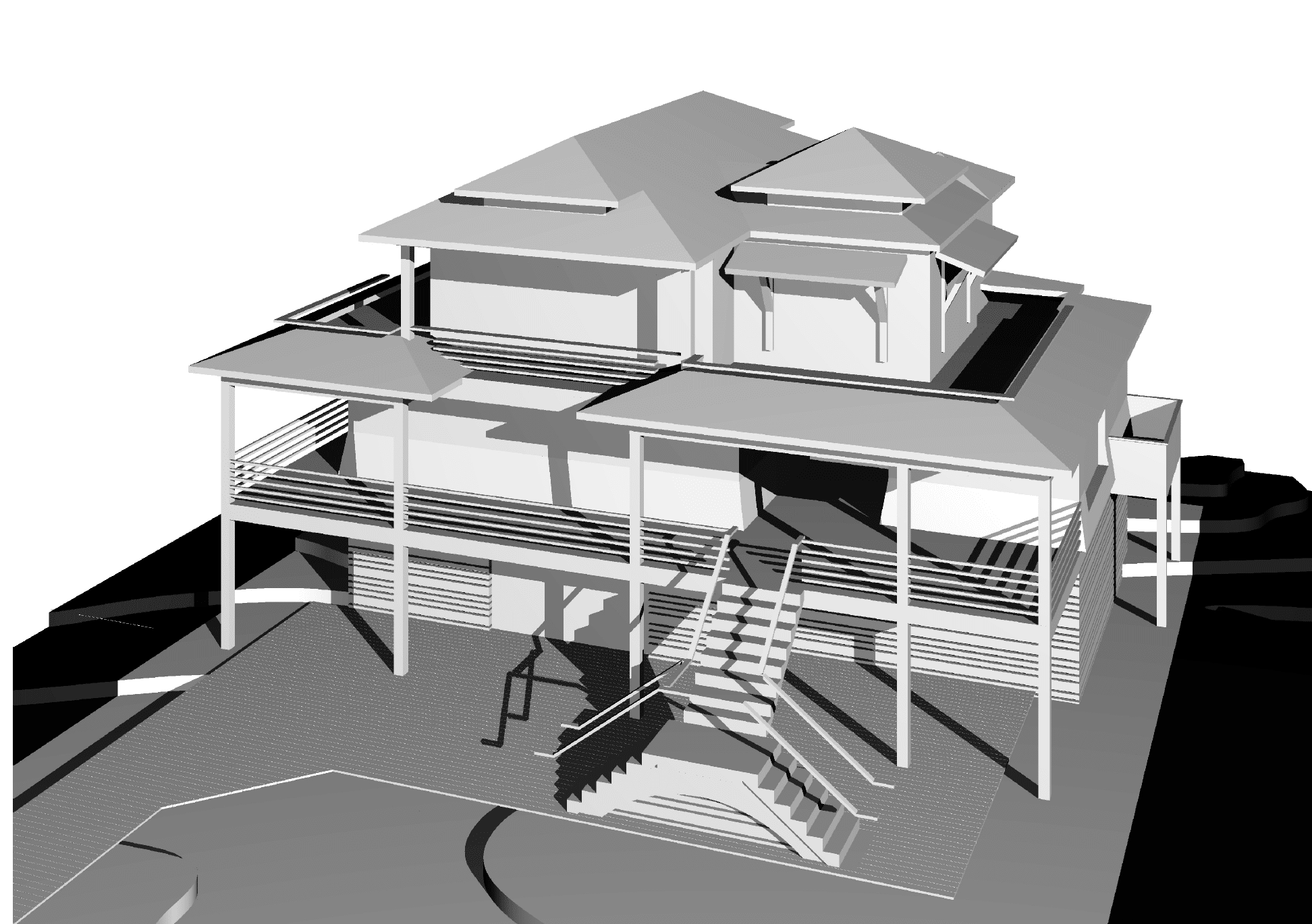 15-1024 HOUSE PLAN - Modern Beach House Plan with Spacious Floor Design 3 Modern Beach Home Plan with Spacious Floor Design