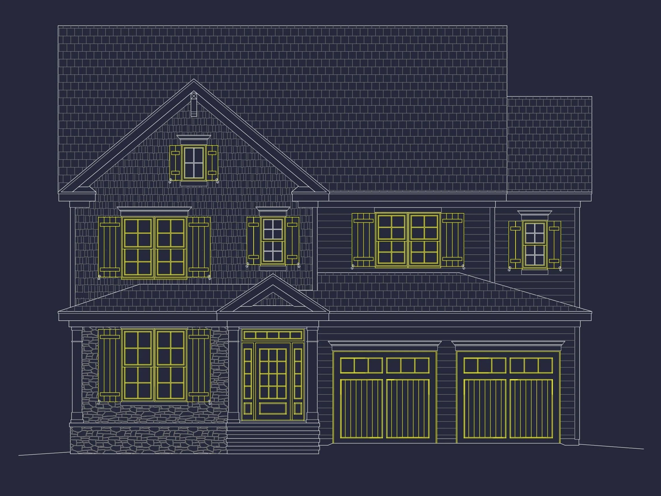13-1740 HOUSE PLAN - CAD House Plan With 5 Bedrooms | Floorplan & Blueprint Designs 2 13-1740 HOME PLAN