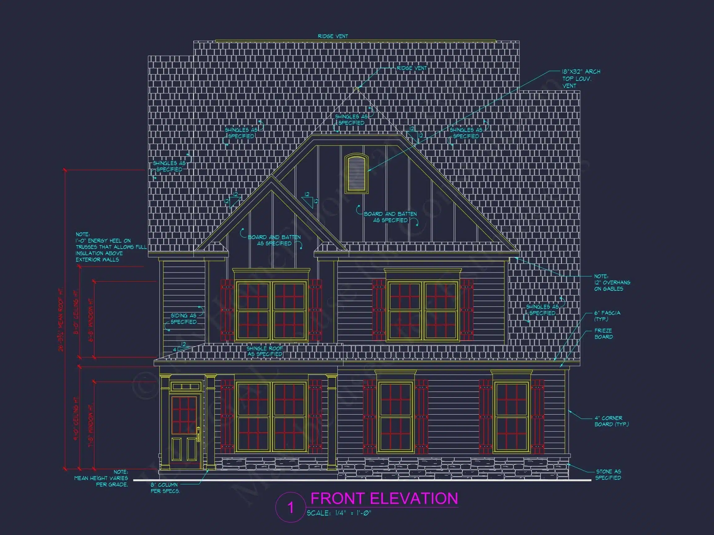 10-1748 HOUSE PLAN - Modern Craftsman House Plan – 2 Story Custom CAD Designs 2 Modern Craftsman Home Plan – 2 Story Custom CAD Designs
