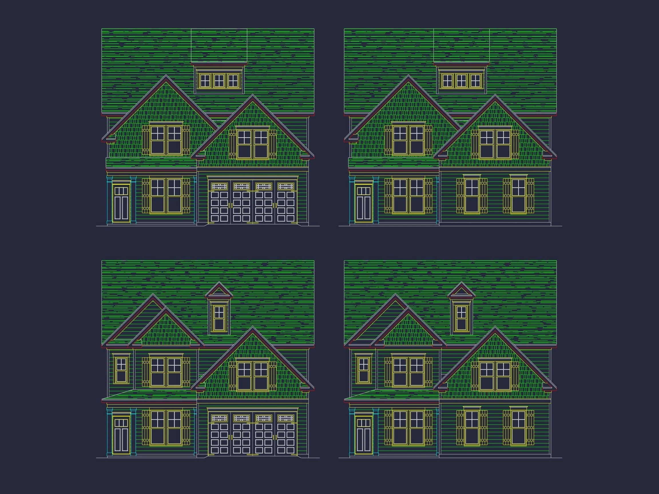 17-1334 HOUSE PLAN - Modern Farmhouse Home Plan - 4-Bed, 3-Bath, 2,650 SF 2 Beautiful 4-Bedroom House Plan with Craftsman Style & CAD Blueprints