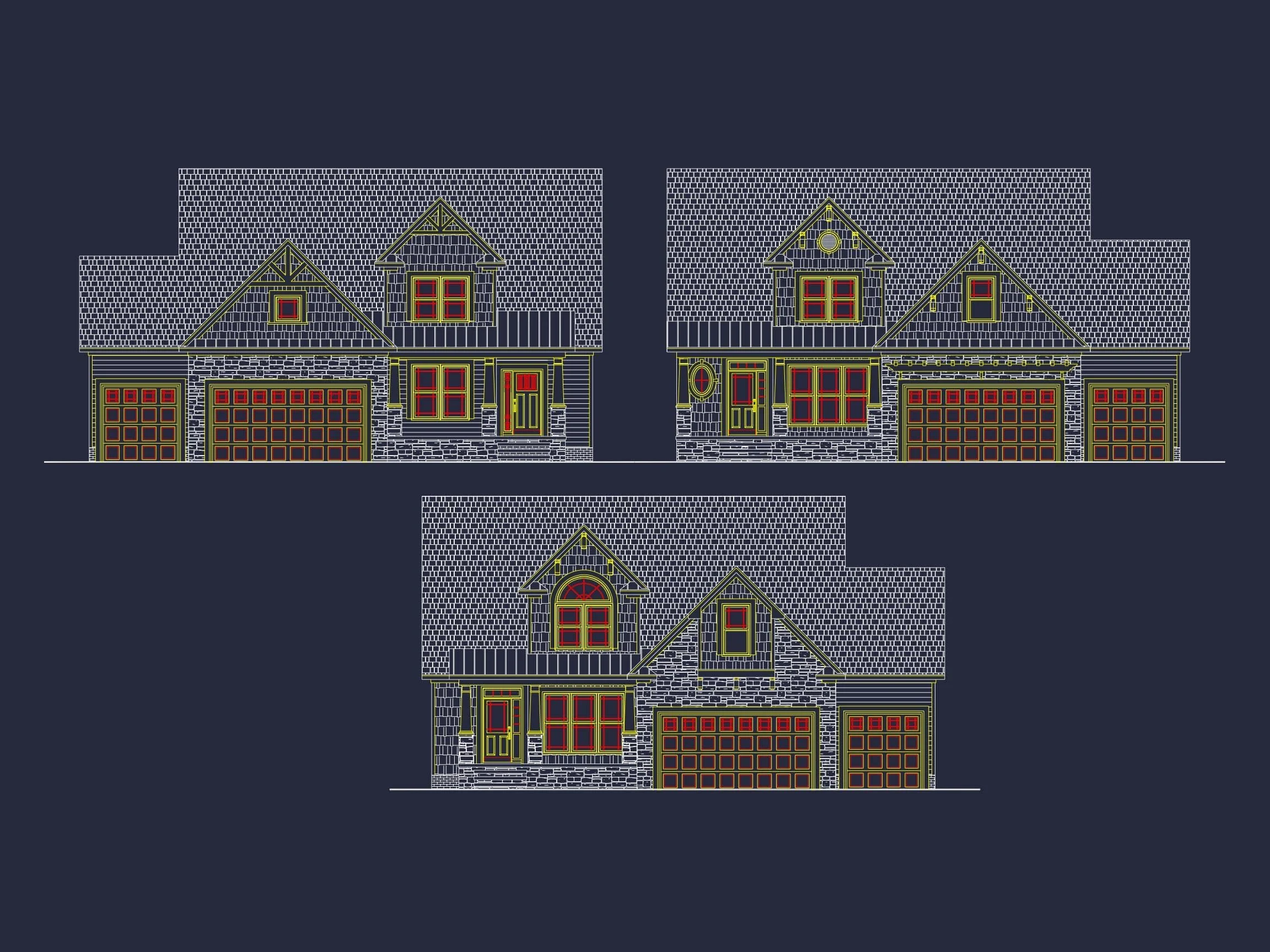 11-1732 HOUSE PLAN - Stunning House Floor Plan with CAD Designs and Blueprints 3 Stunning 2-Story House Plan with Craftsman Design and Bonus Room