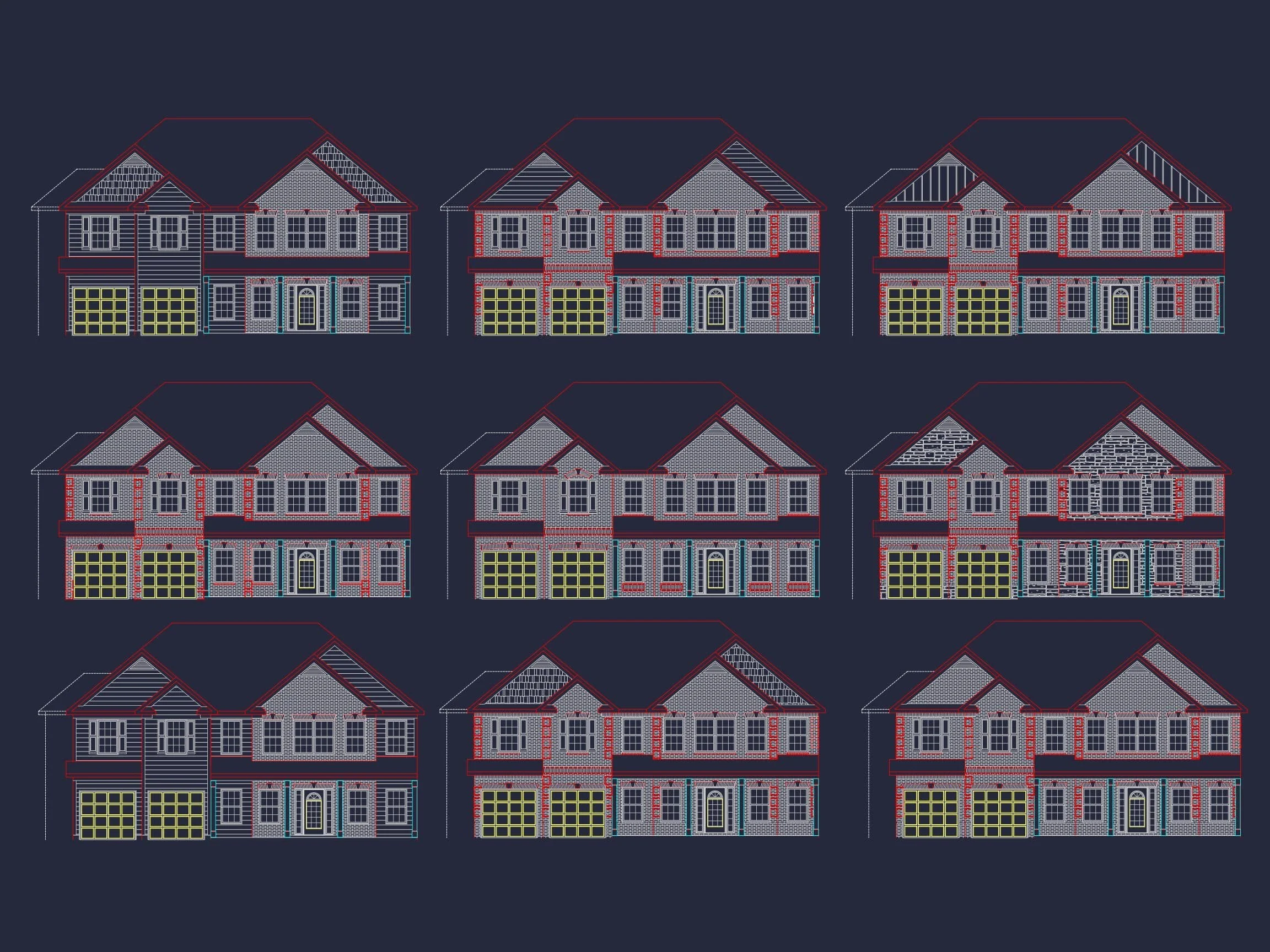 12-2613 HOUSE PLAN - Modern Suburban House Plan: Spacious Floor Plan & CAD Designs 2 Modern Suburban Home Plan with Spacious Floor Plan & CAD Designs