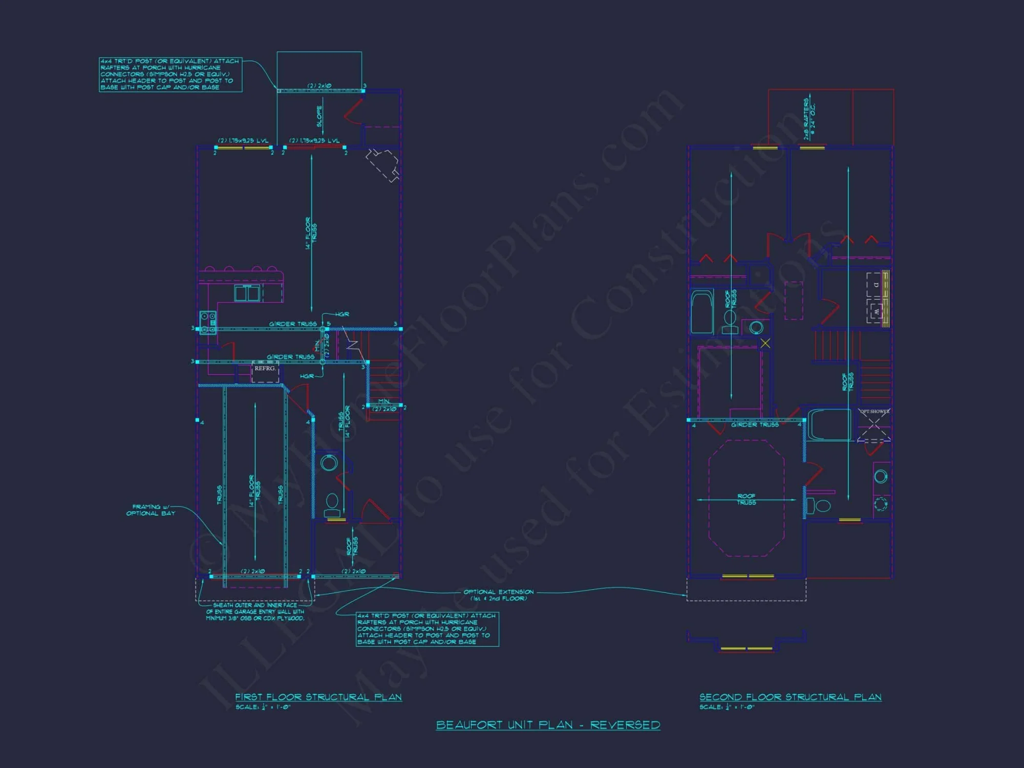 Modern 2-Story Townhome Plan with Craftsman Details